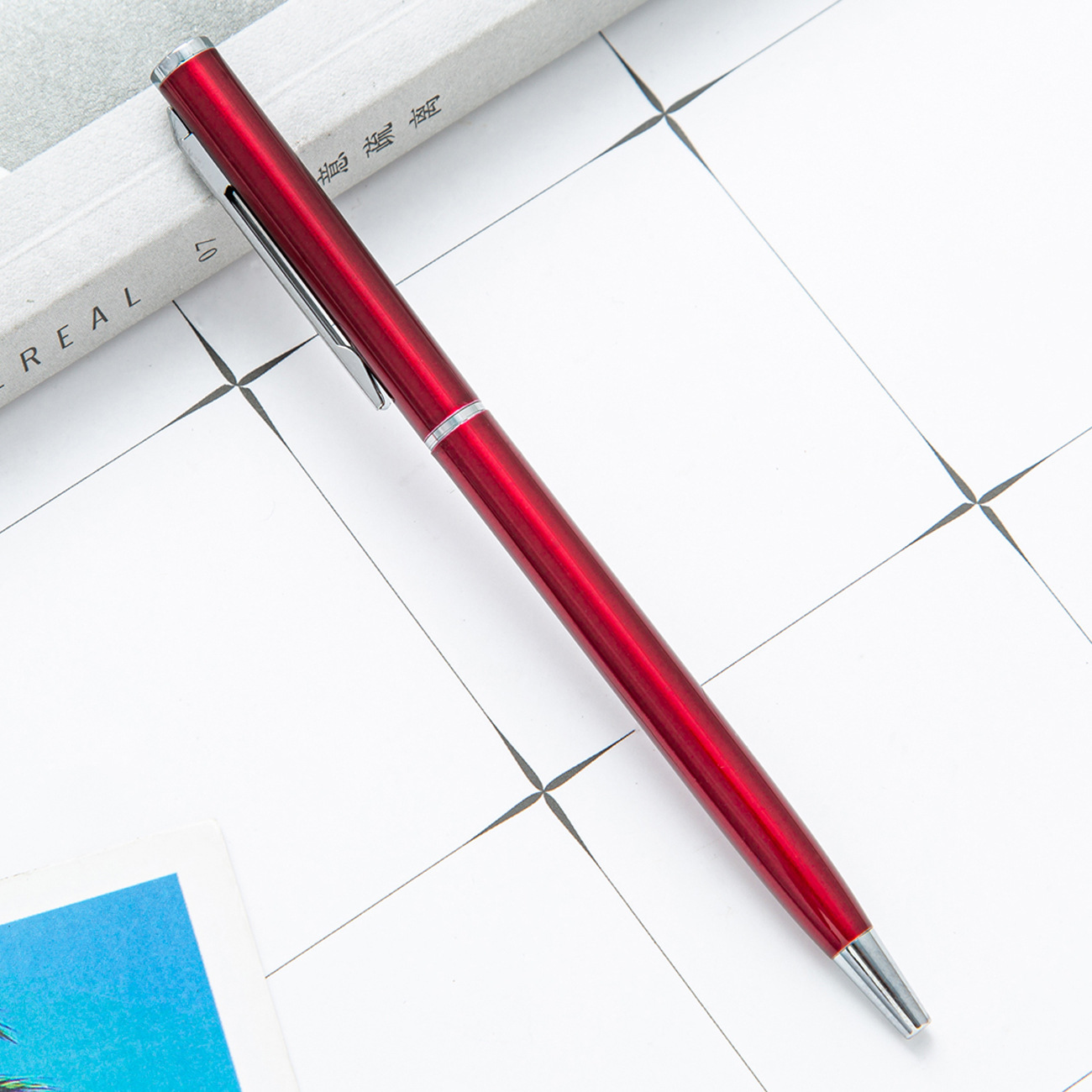 Twist Action Slim Aluminum Ballpoint Pen 7