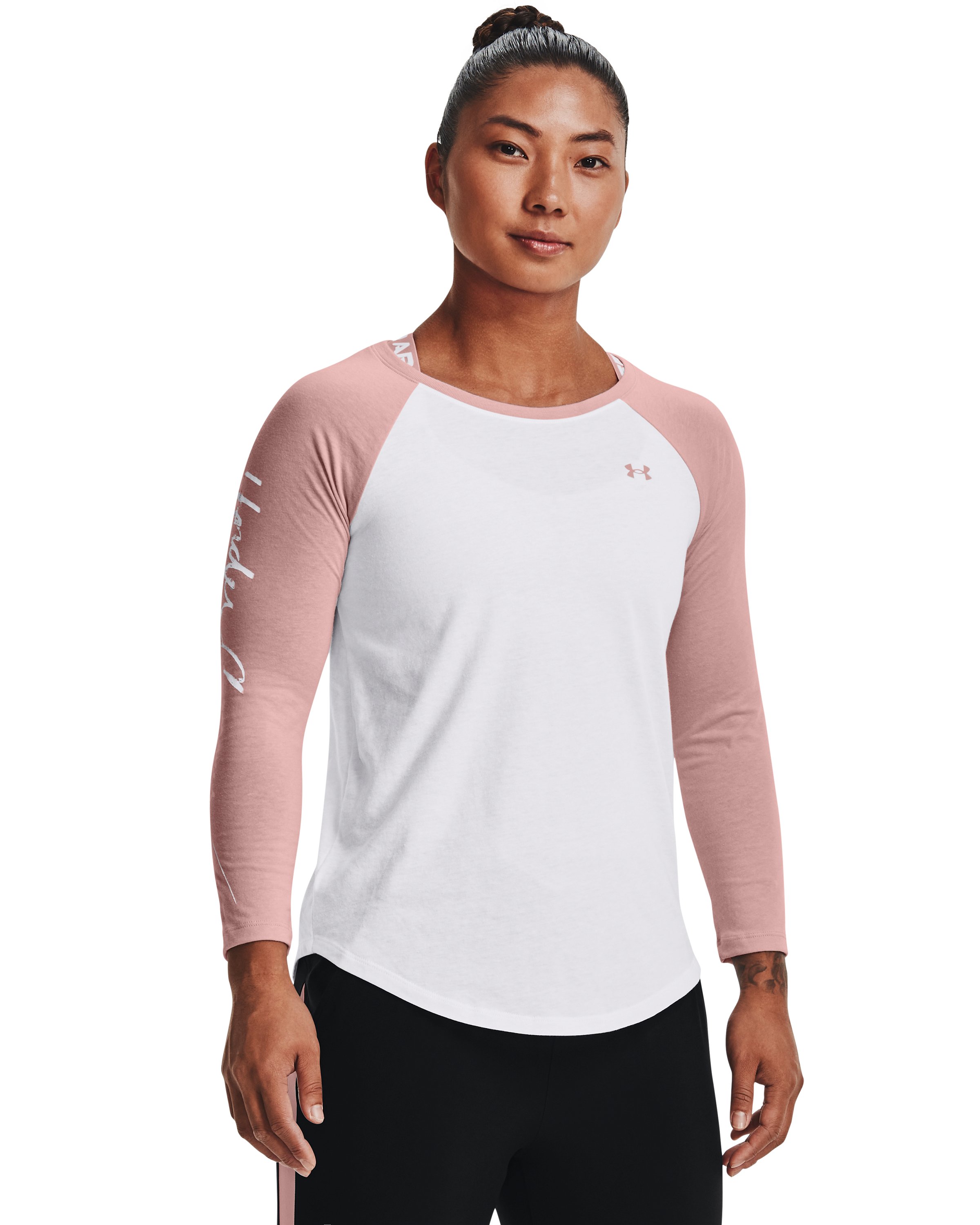 Women's UA Wordmark Script Baseball Long Sleeve  5