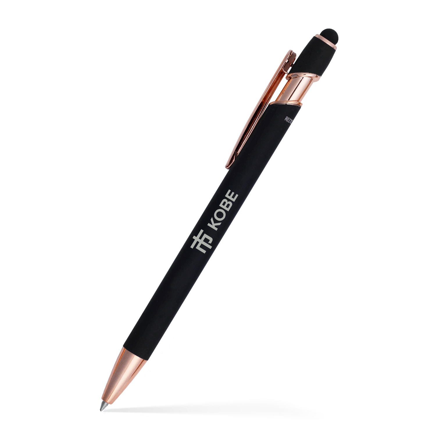 Lexi Stylus Satin Soft Touch Gel Click Pen - Rose Gold (Recycled Aluminum) 7
