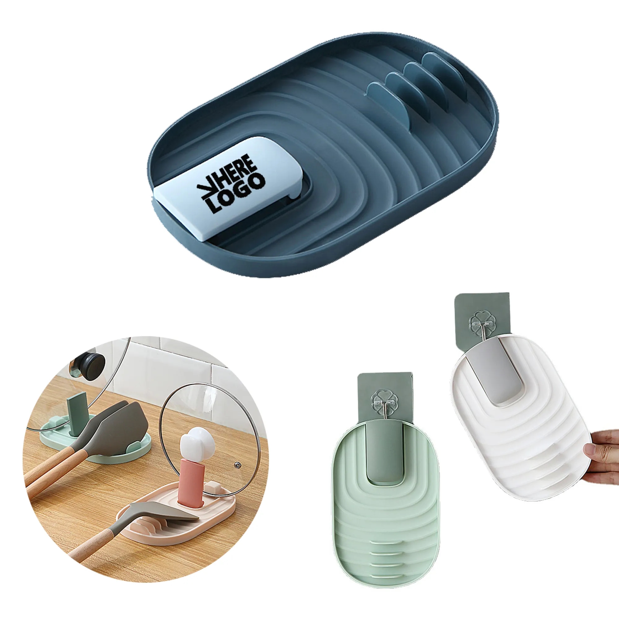 Foldable Kitchen PP Utensil Rack, Can Hold Pans Covers 1