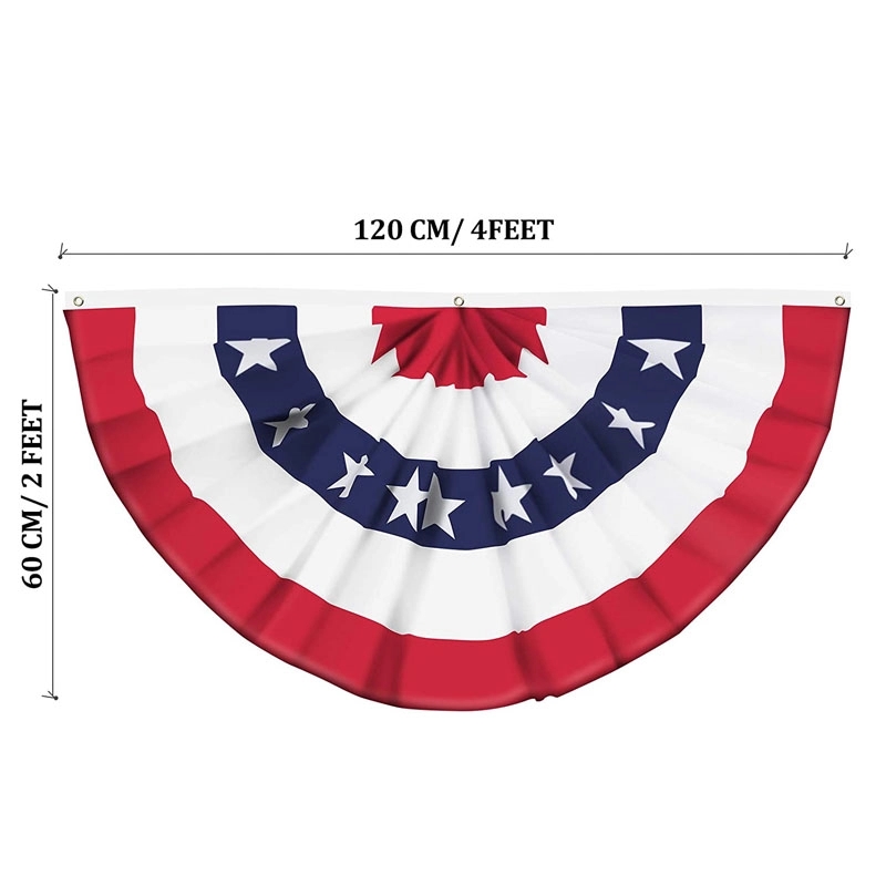2x4ft USA Pleated Fan Flag 2