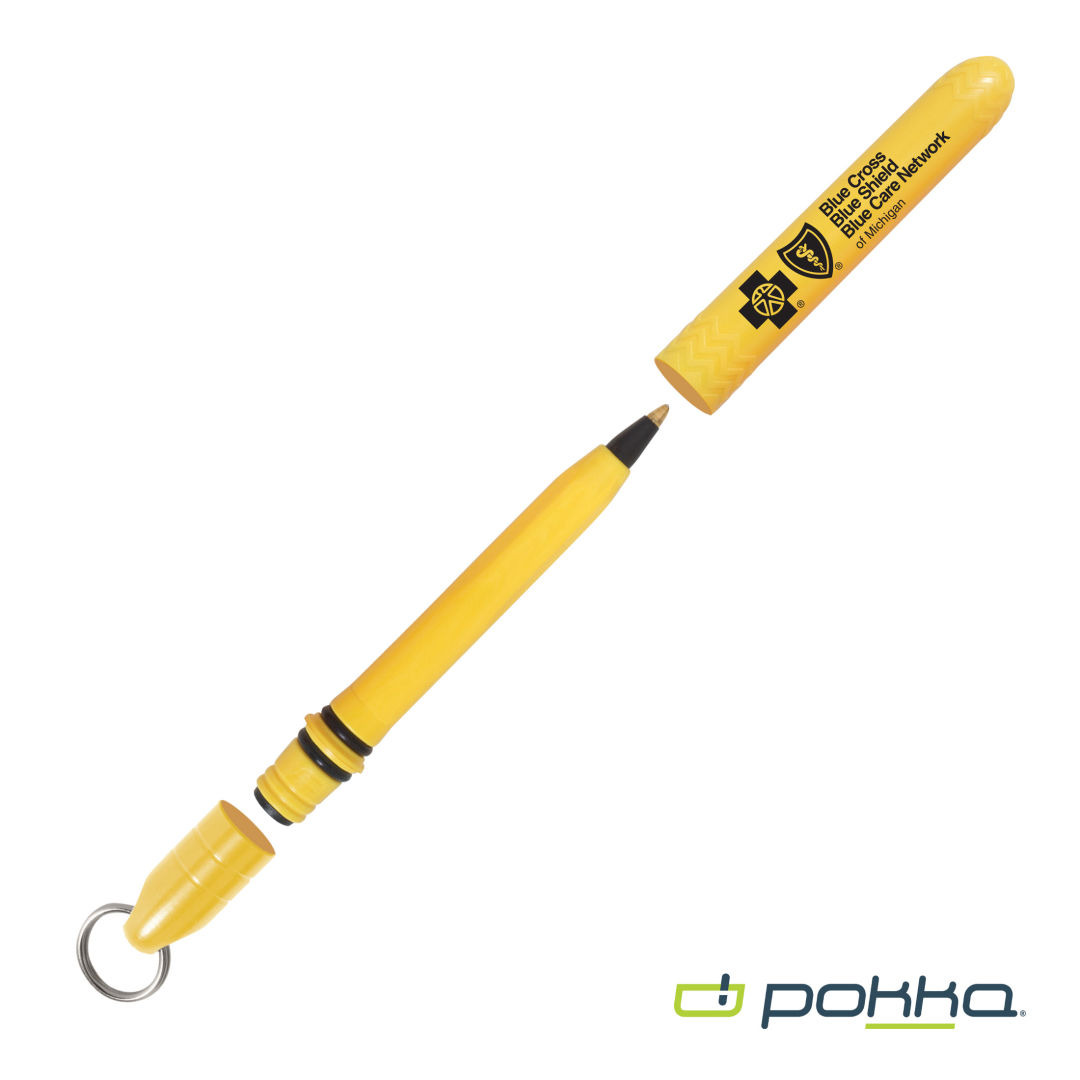 Pokka® Pocket Pen w/Dock & Gold Keyring 57