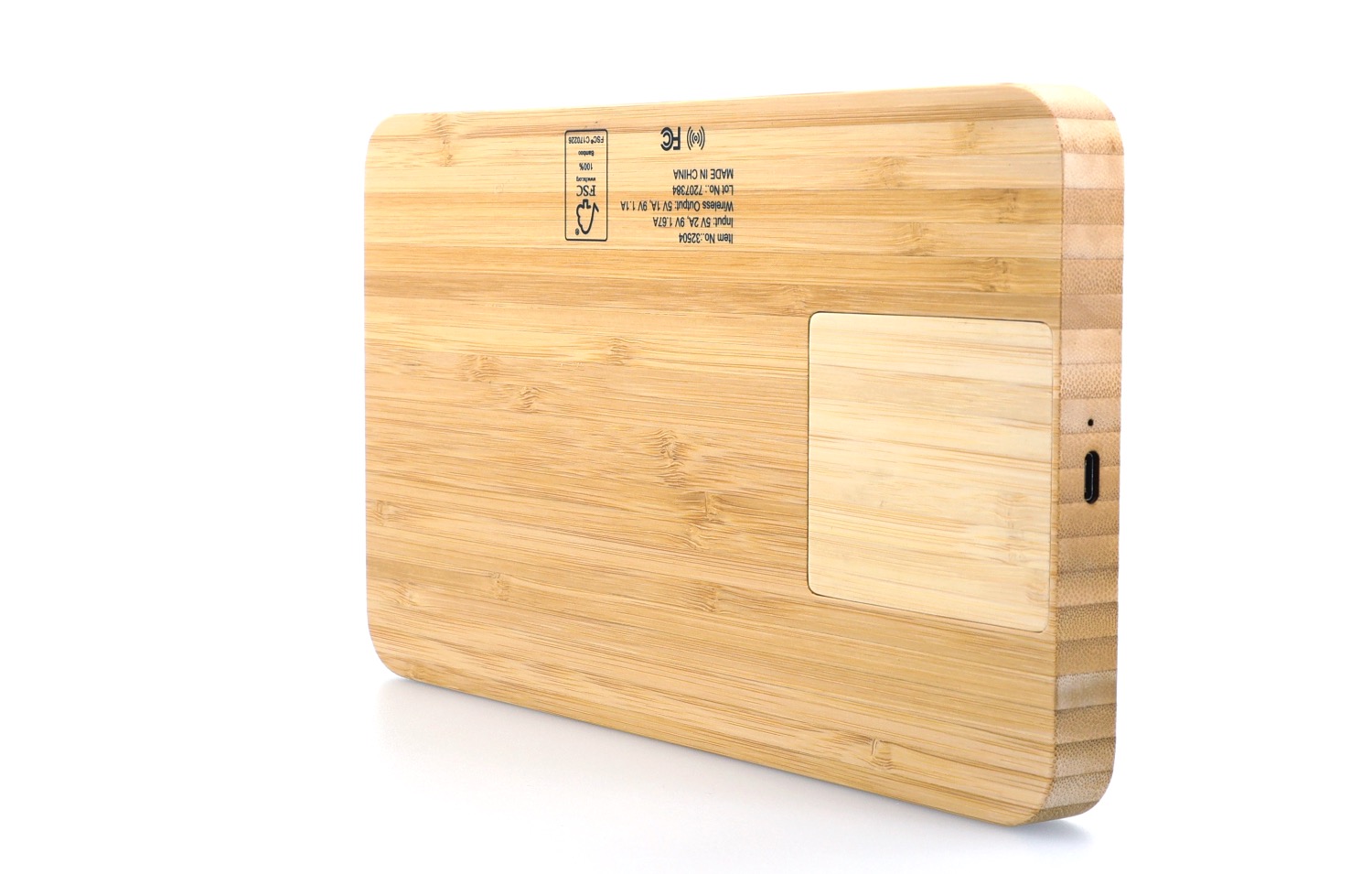 Bamboo 10W Wireless Charging Base with Dry Erase Board 58