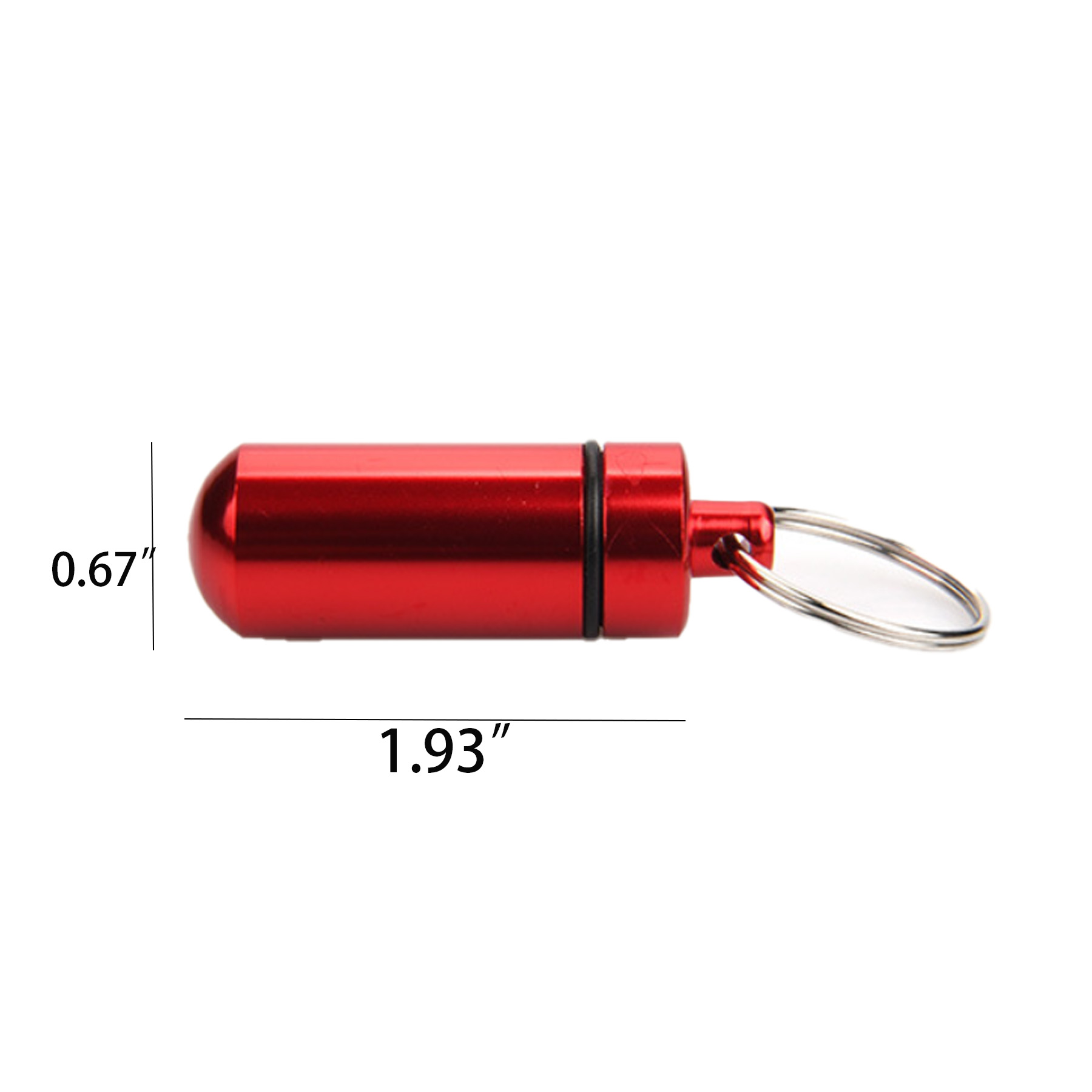Waterproof Aluminum Small Medicine Box with Keychain 2