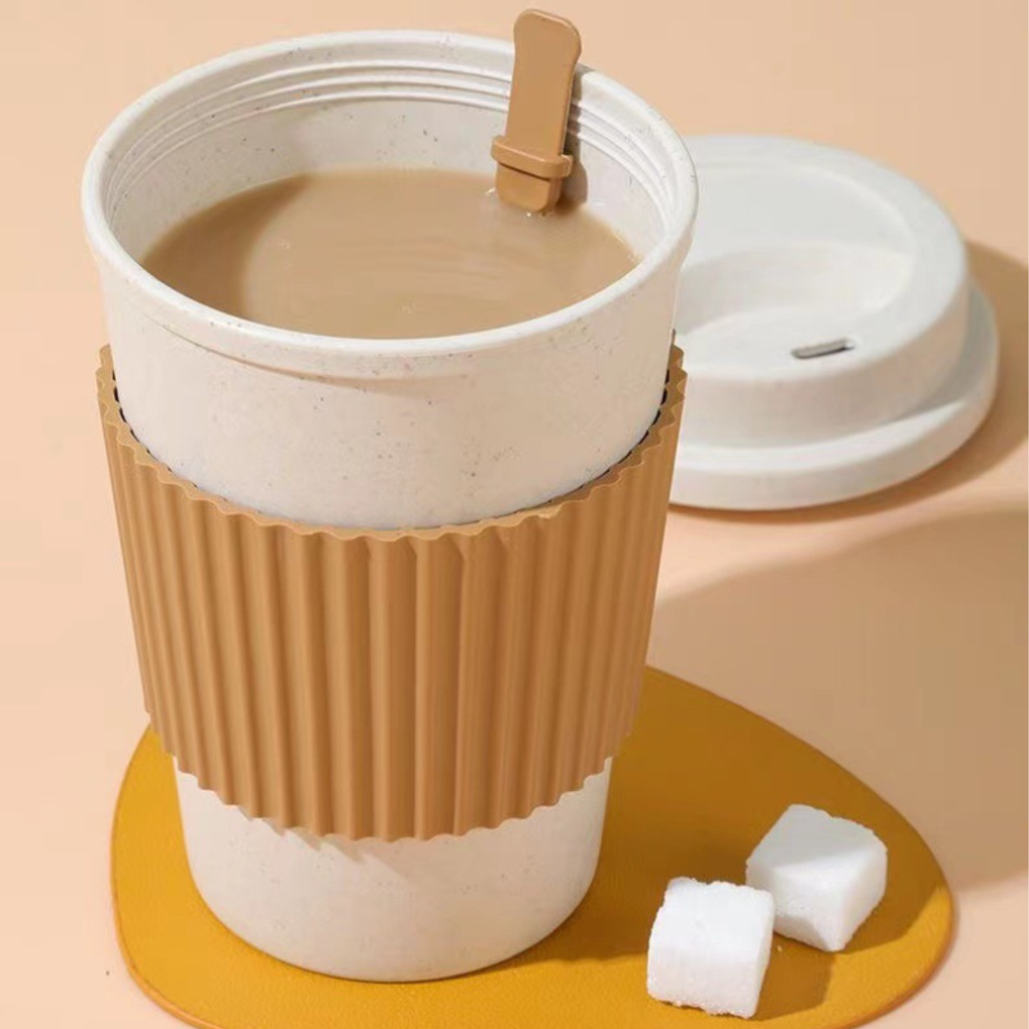 13oz Eco Friendly Portable Wheat Straw Travel Cup 7