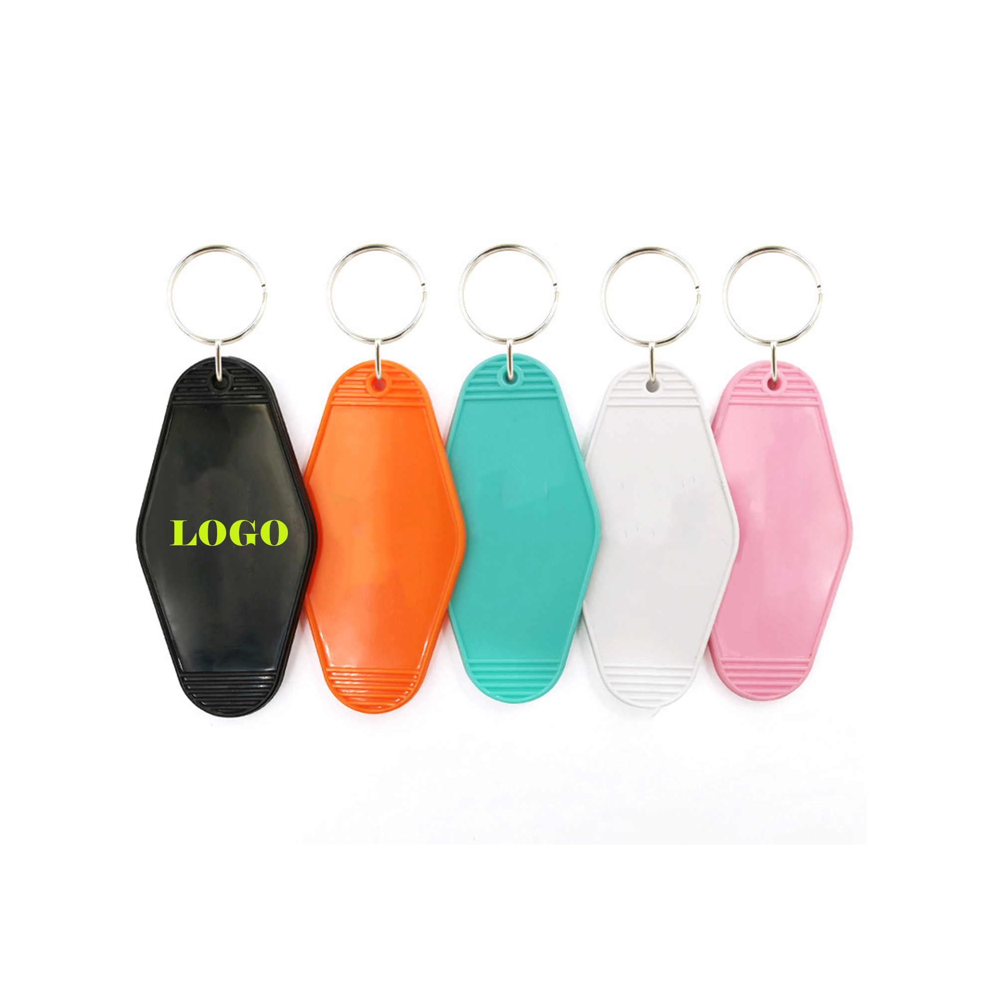 Rhombus Plastic Hotel Keychain Motel Key Tag MOQ100 3