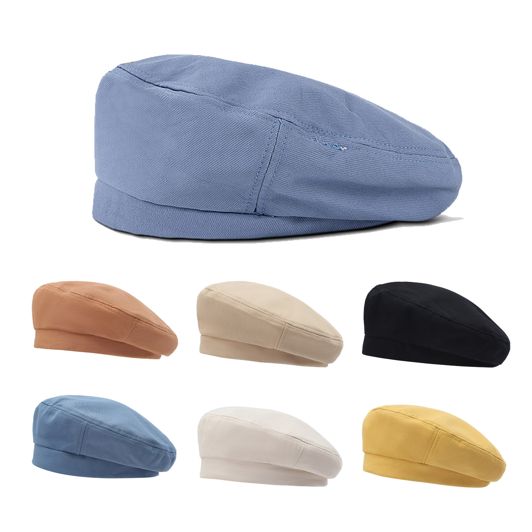 Women Solid Color Beret 2