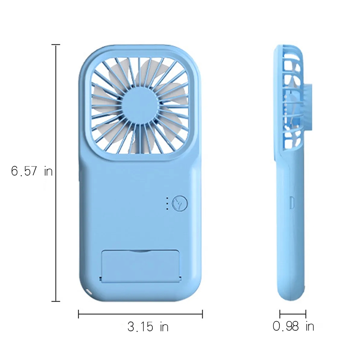 Portable Mini Fan Foldable Phone Stand 3 Speed Quiet USB Fan 3