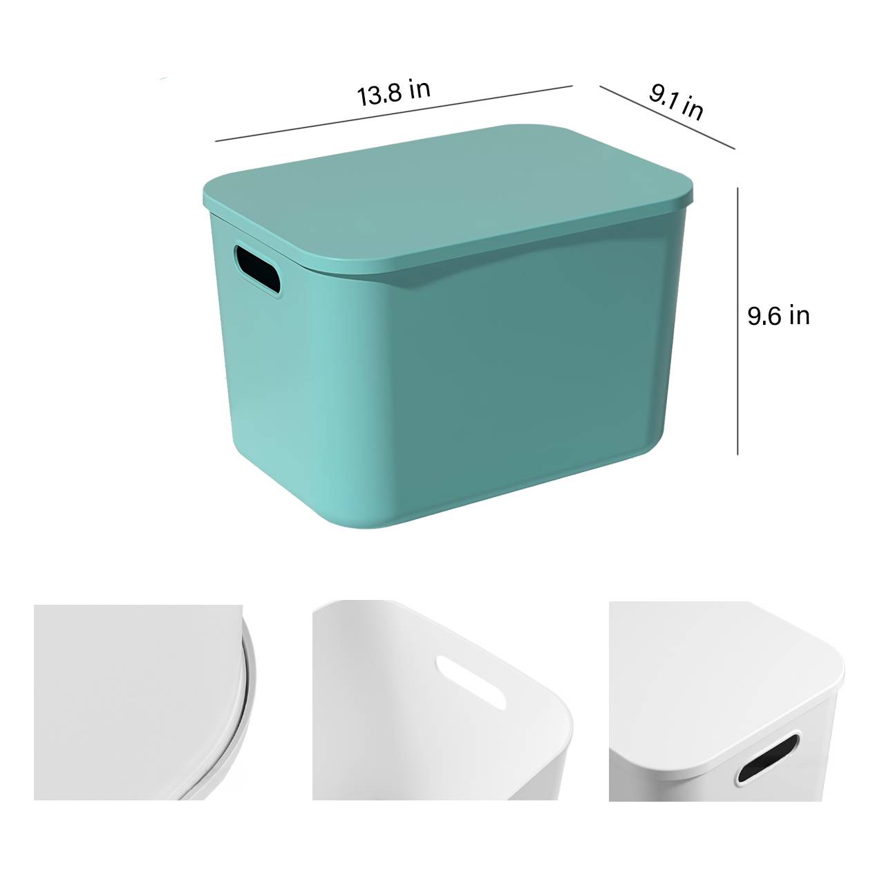 Plastic desktop storage box with cover 3