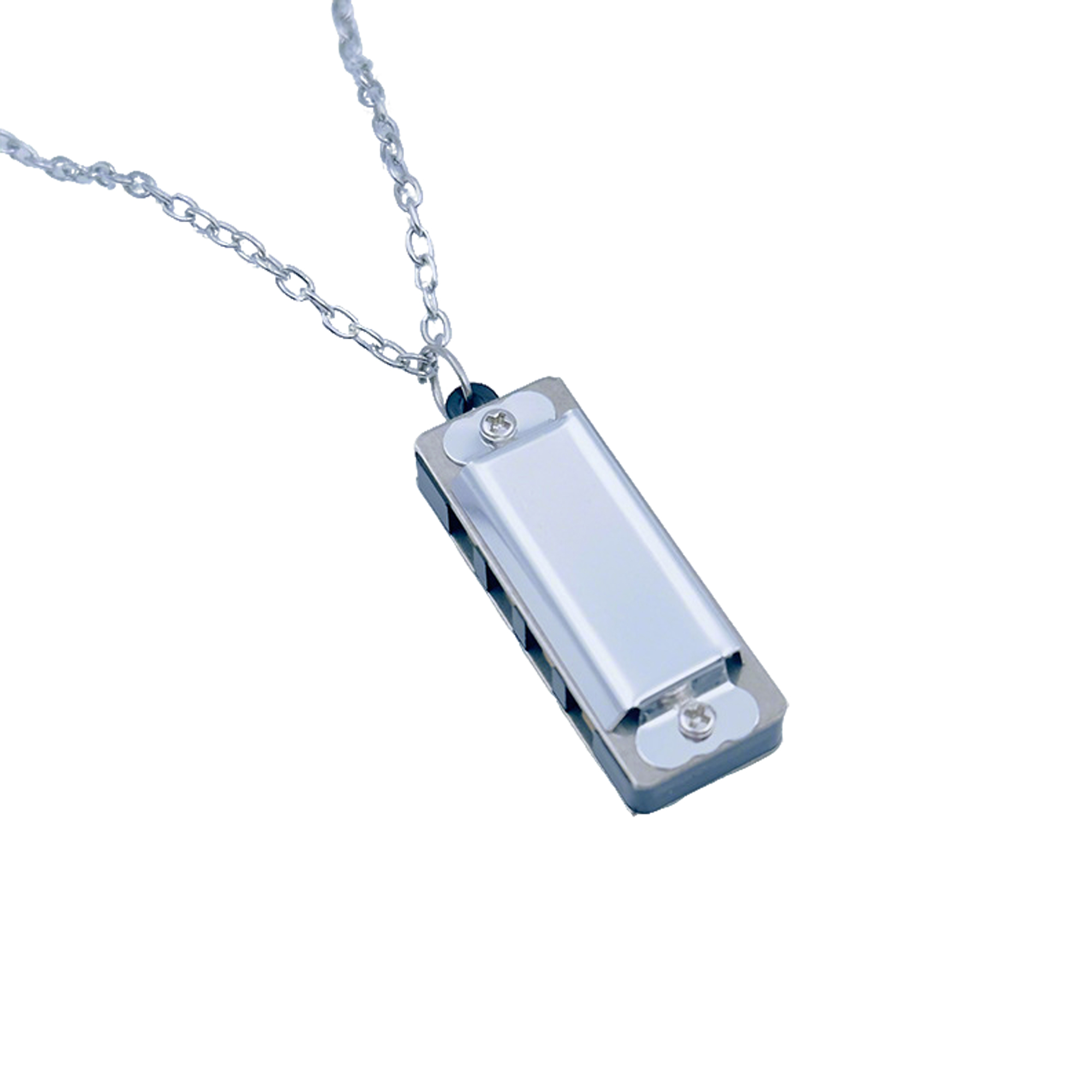 Mini Harmonica Necklace With Metal Chain Four Hole Eight Tone 9