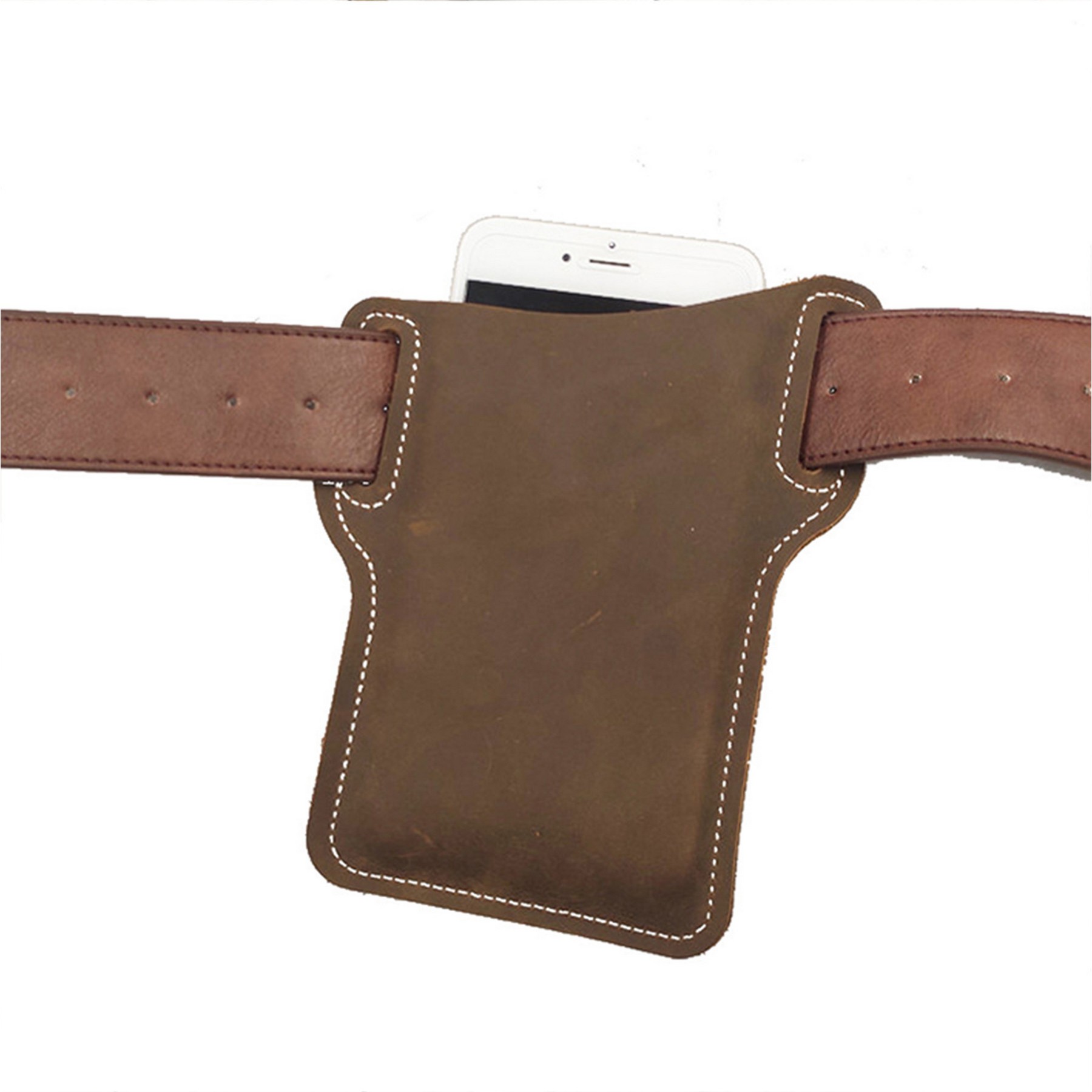 Genuine Leather Phone Waist Bag 1
