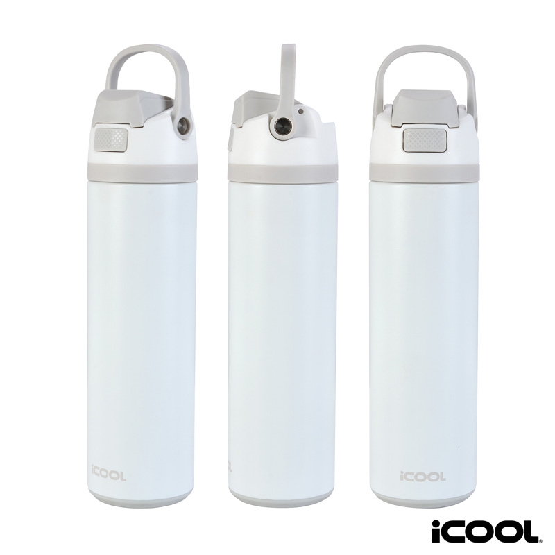 iCOOL® Manitou 24 oz. Double Wall, Recycled Stainless Steel Water Bottle 1