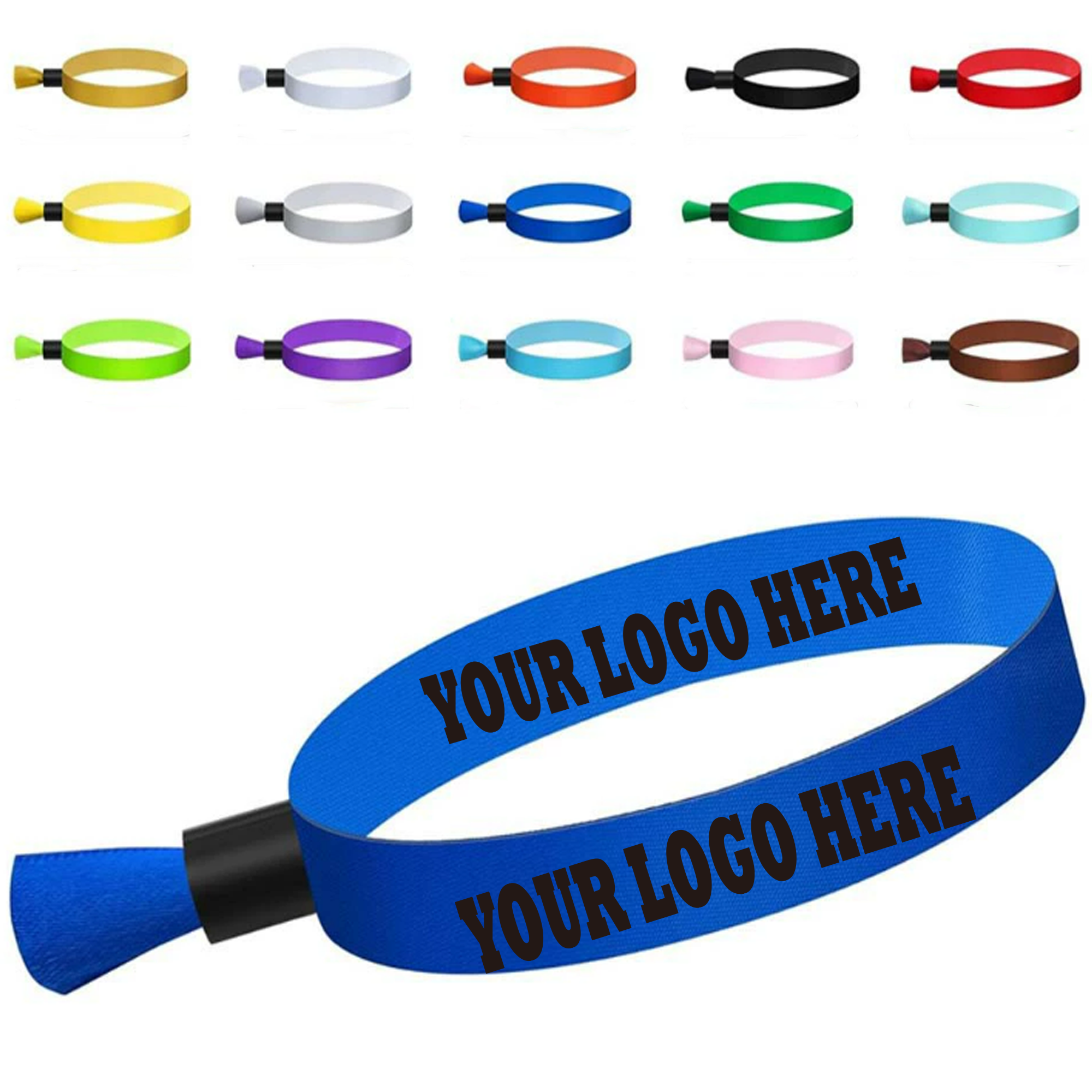 Event Woven Wristbands ®C Sublimated Design with Locking Bead 2