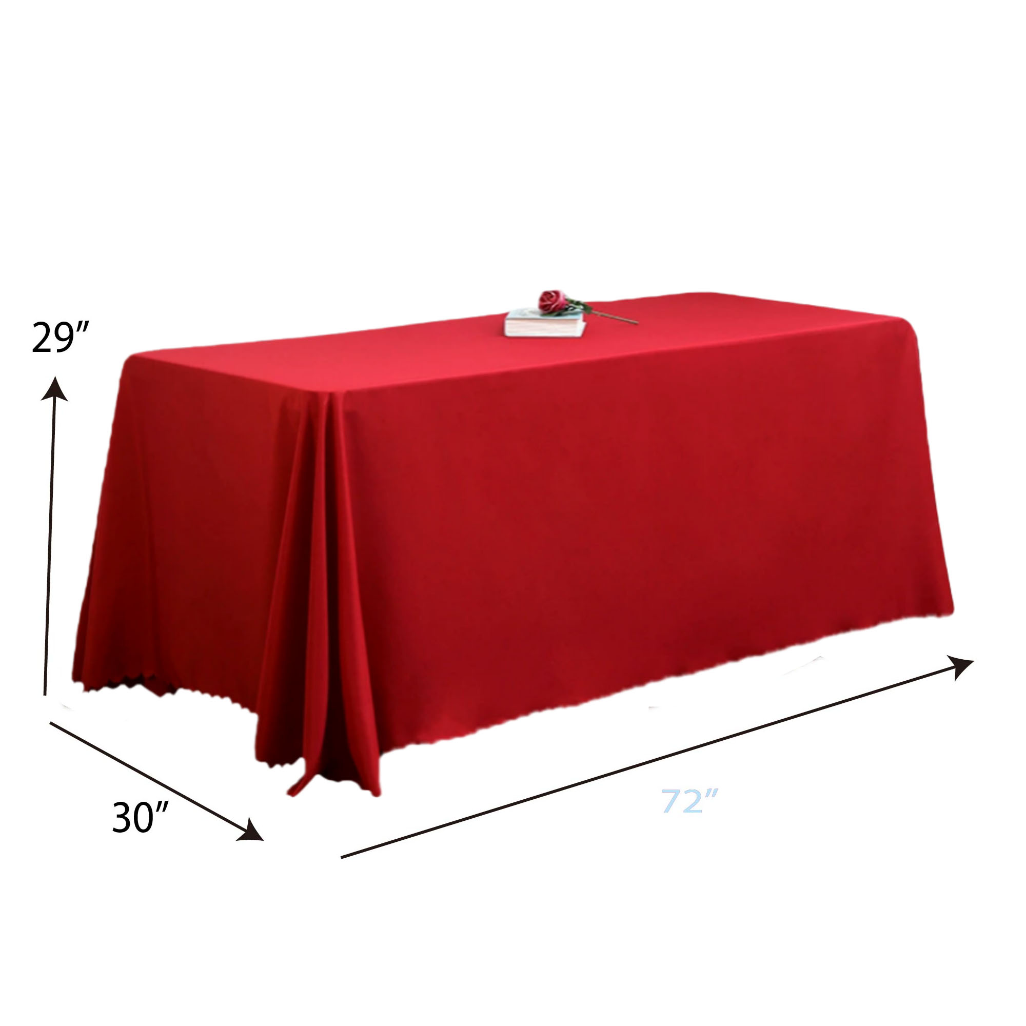 Standard 6' 3-Sided Economy 6 ft Table Cloth 3