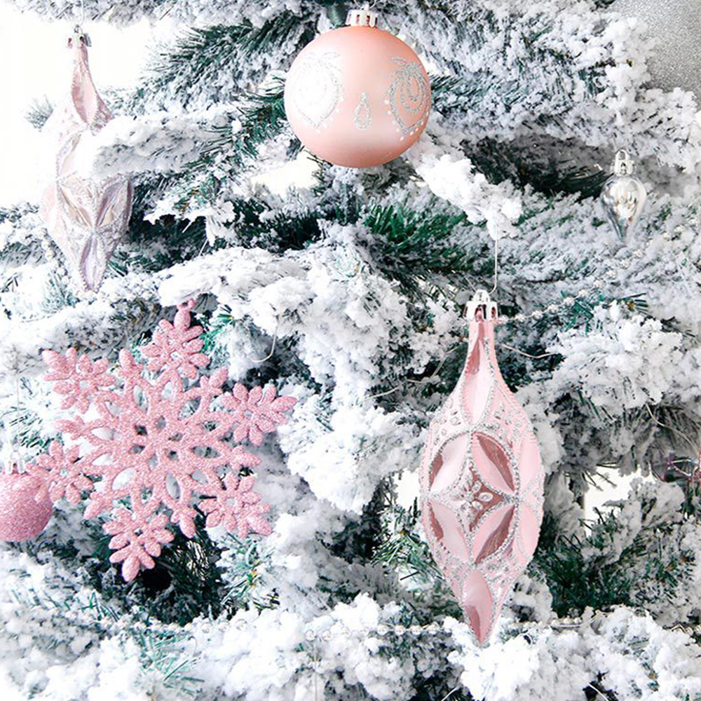 Christmas Tree 50pcs Snowflake Pendant Set 5