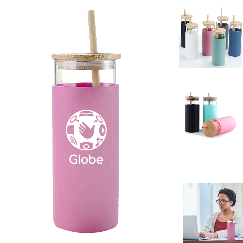 SleekSip Bamboo Lid Glass Tumbler 1