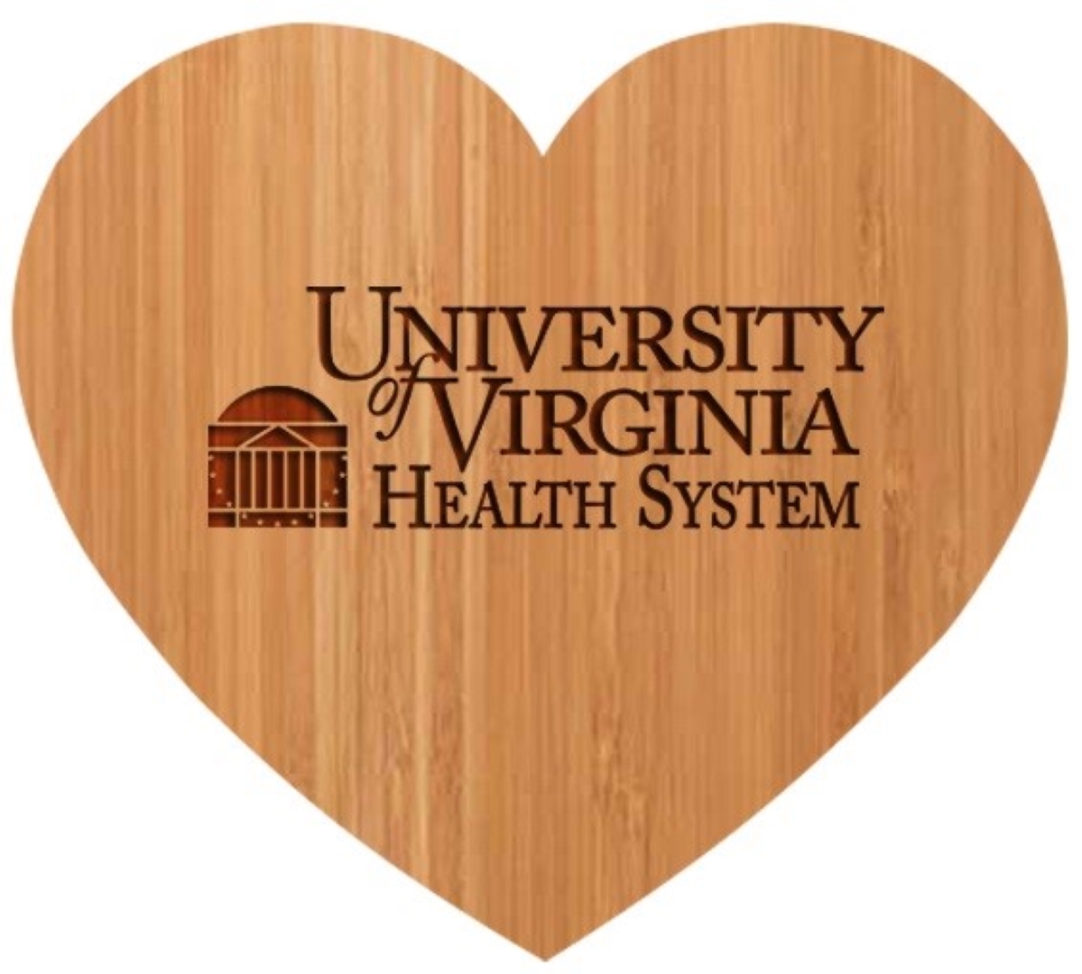 12" Heart Shape Bamboo Cutting Board Thick Style 2