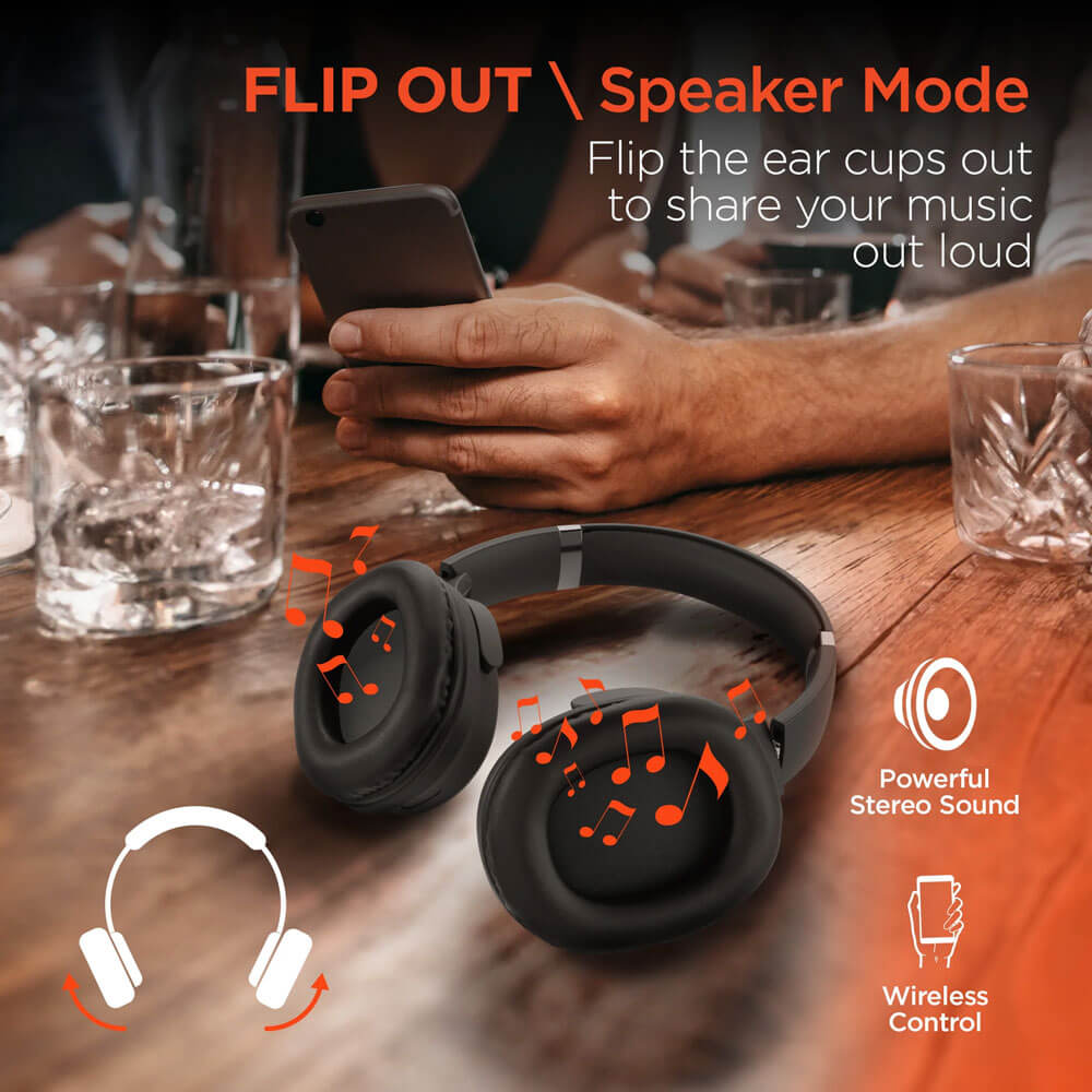 Flip 2-in-1 Wireless Headphones + Speaker