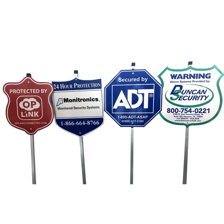 Aluminum Custom Warning Sign with Stake 2