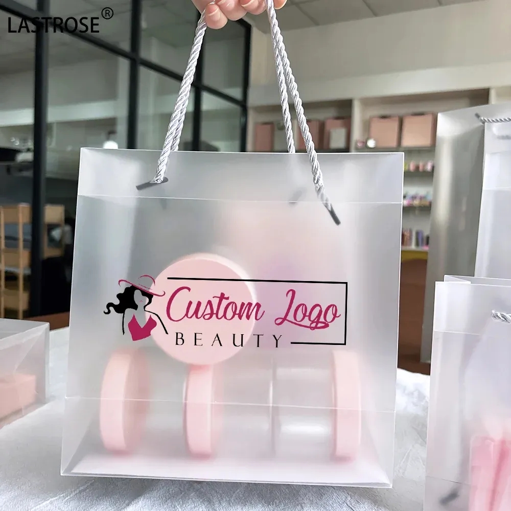 Frosted Clear Shopper Bag with Insert 2