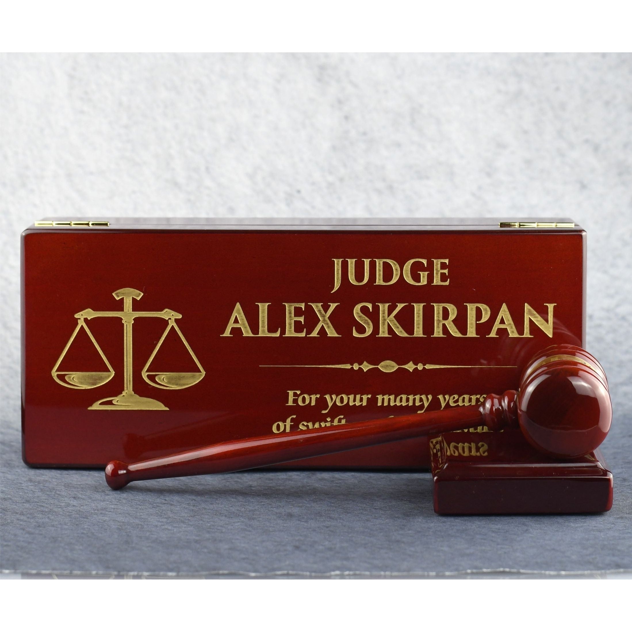 Rosewood Gavel And Case 9