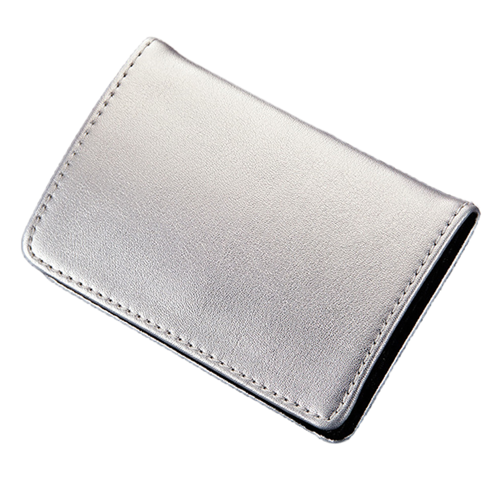 Leather Stainless Steel Business Card Holder for Men 5