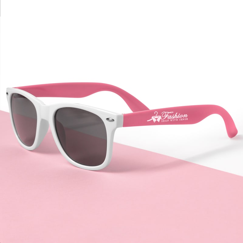 Custom White Frame Plastic Sunglasses 32