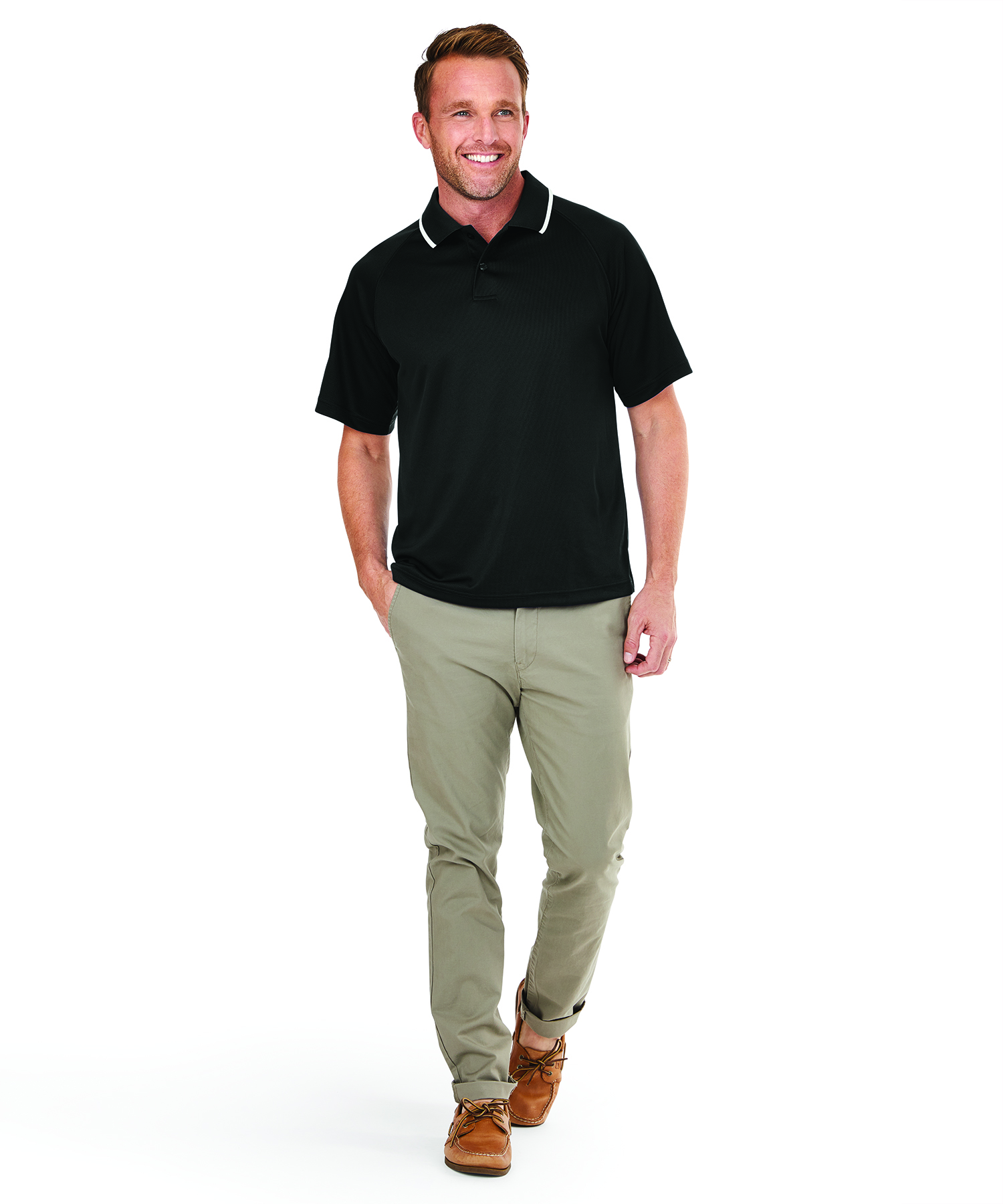 Men's Classic Solid Wicking Polo