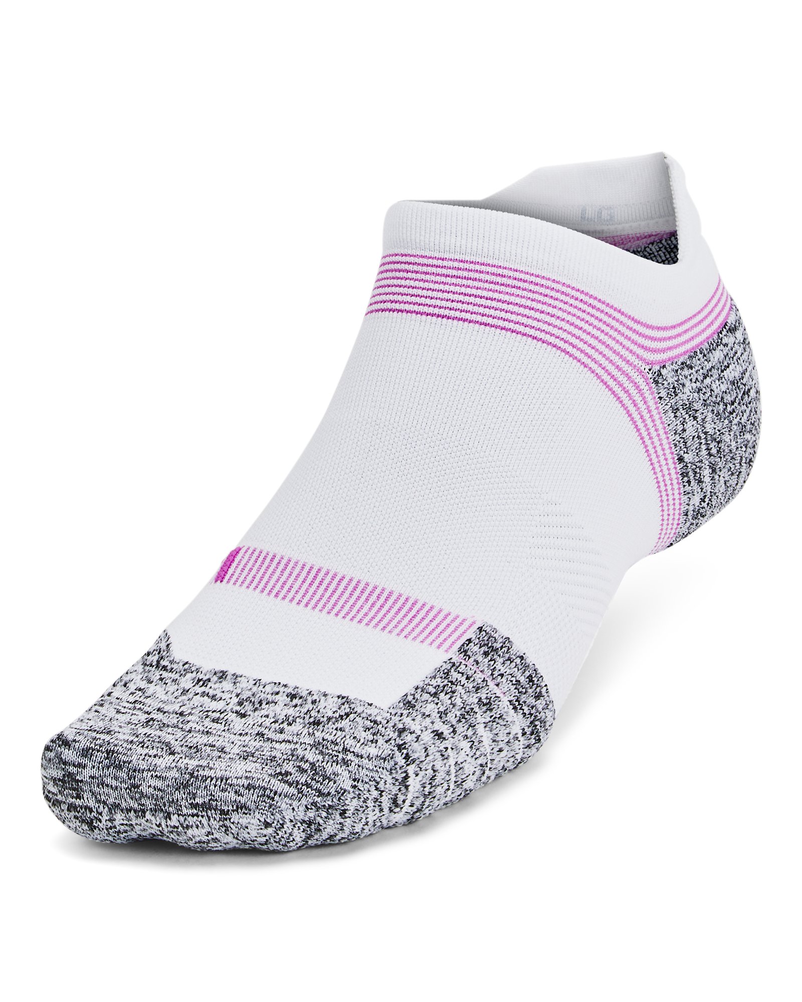 UA ArmourDry Unisex Run Cushion 3-Pack No Show Socks 3