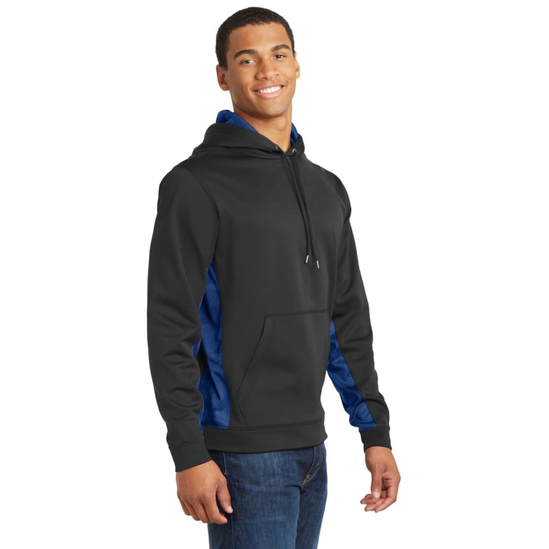 Sport-Tek Sport-Wick CamoHex Fleece Colorblock Hooded Pullover., custom hoodie or sweatshirt with logo imprint 17