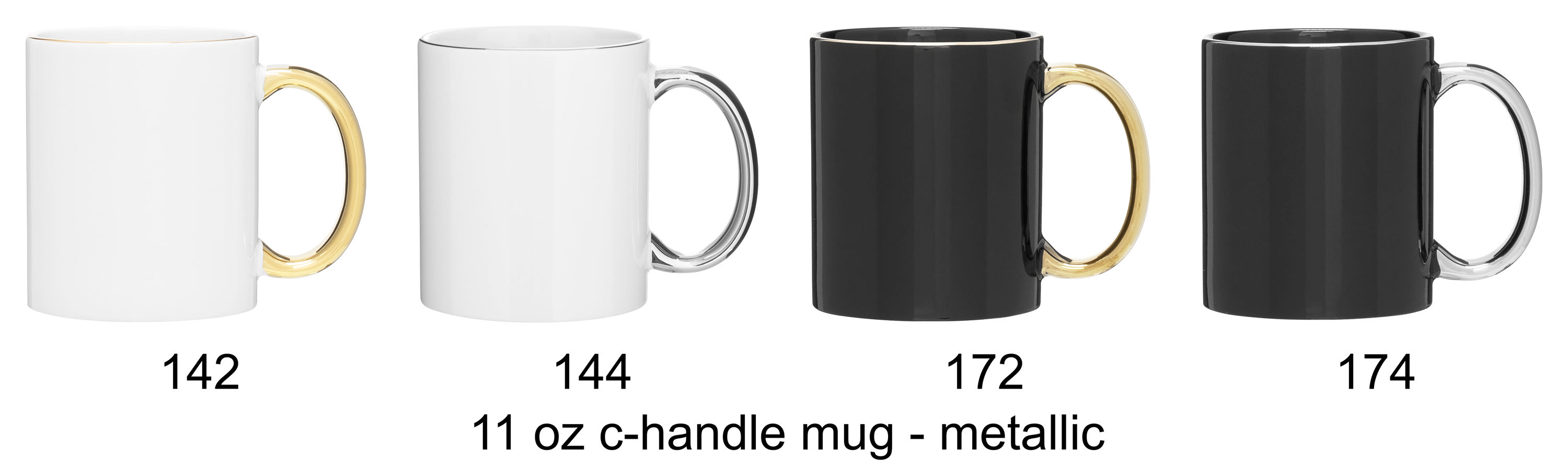 11 oz c-handle mug metallic
