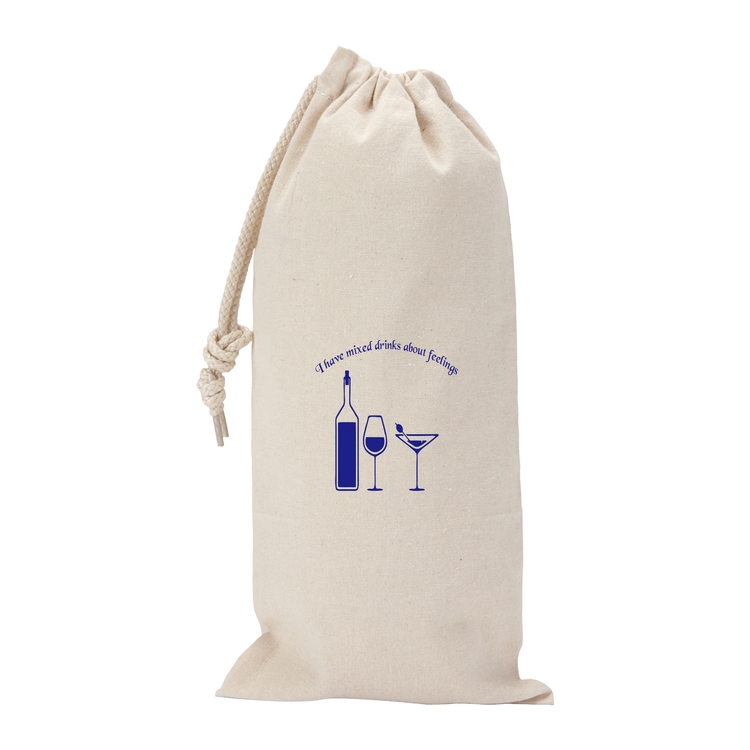 10 oz. Canvas Drawstring Wine Gift Bag 4