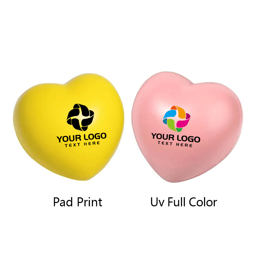 Custom Sweet Colorful Heart Squeezies Stress Ball 2