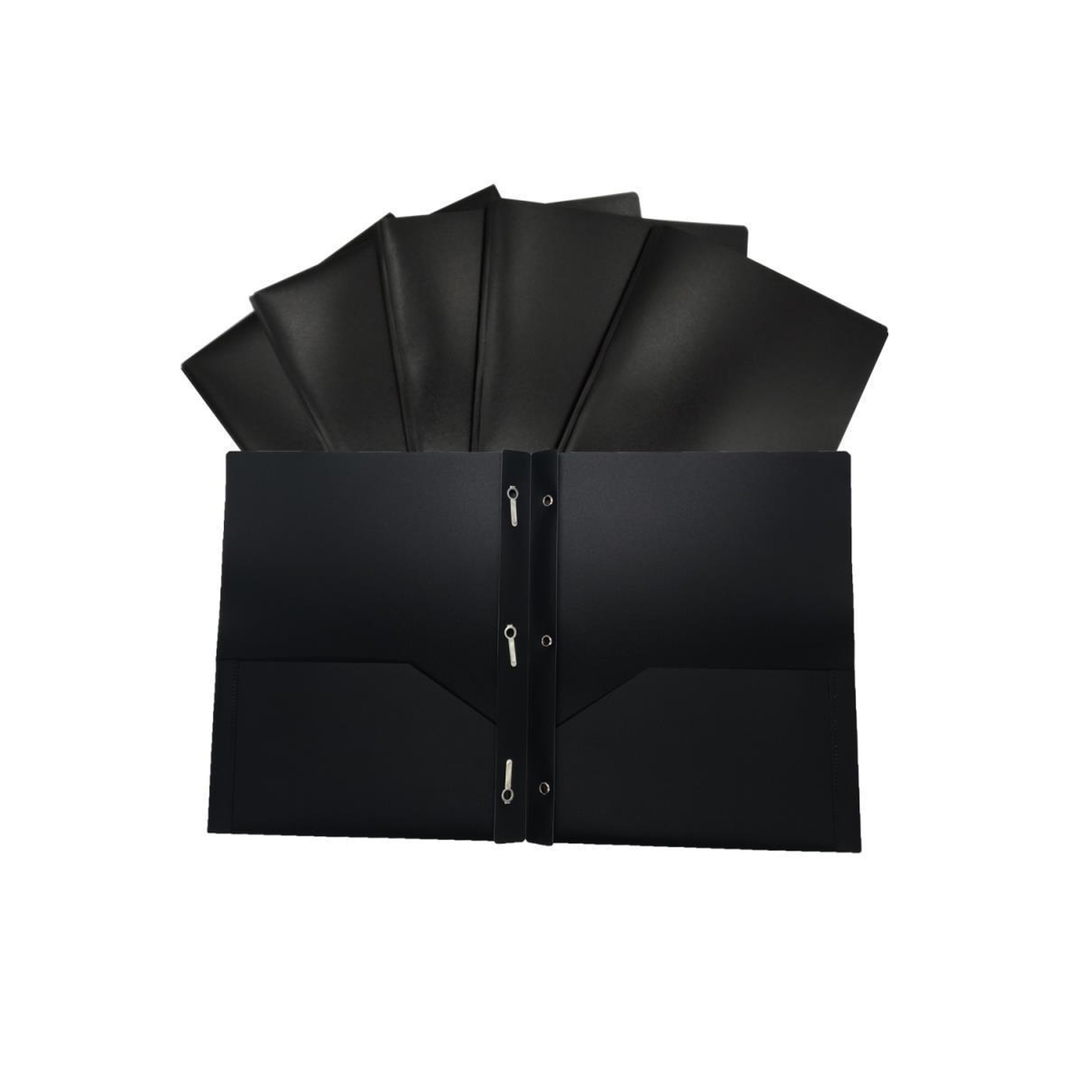 Durable Plastic Folder with 2 Pockets & Fasteners 10