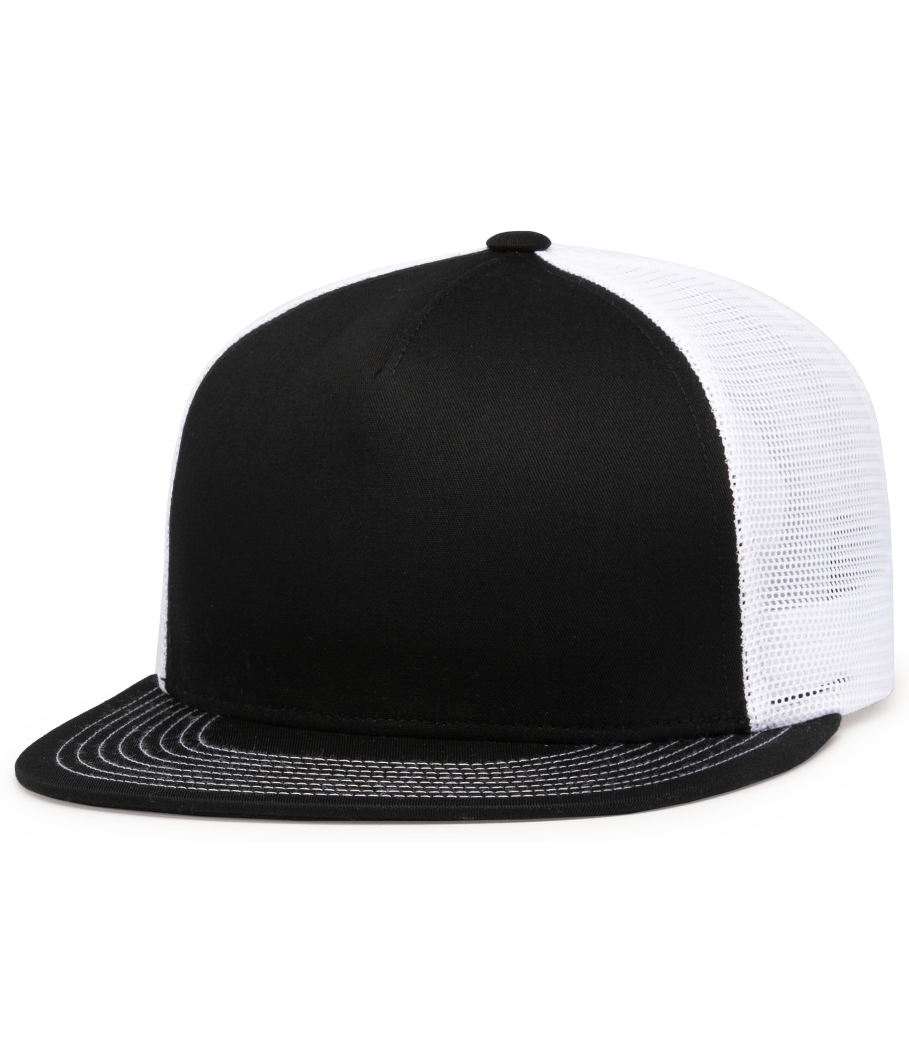 D-Series 5-Panel Trucker Snapback Cap, custom hat with logo imprint 11