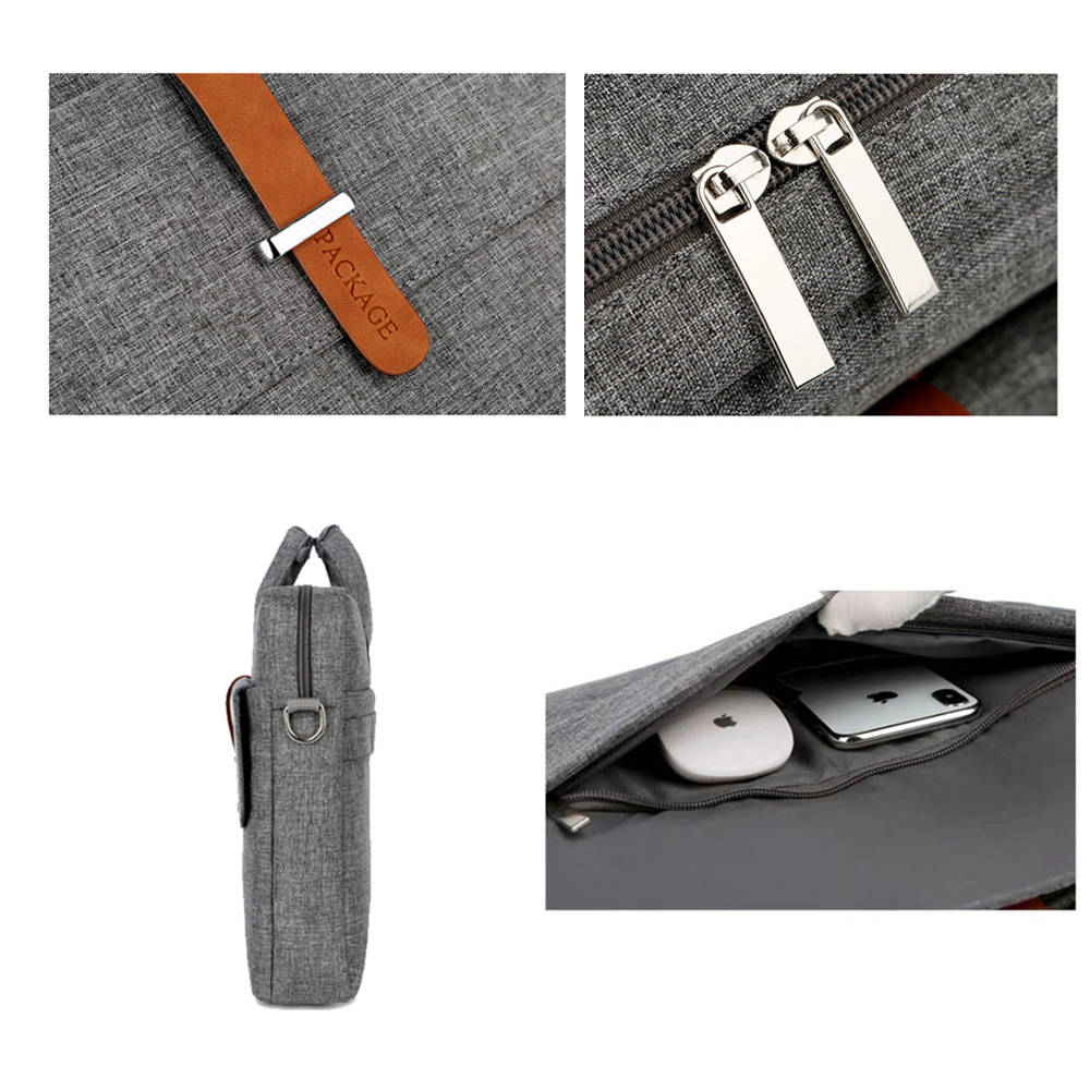 Business Laptop Sleeve Messenger Briefcase With Shoulder Strap 3