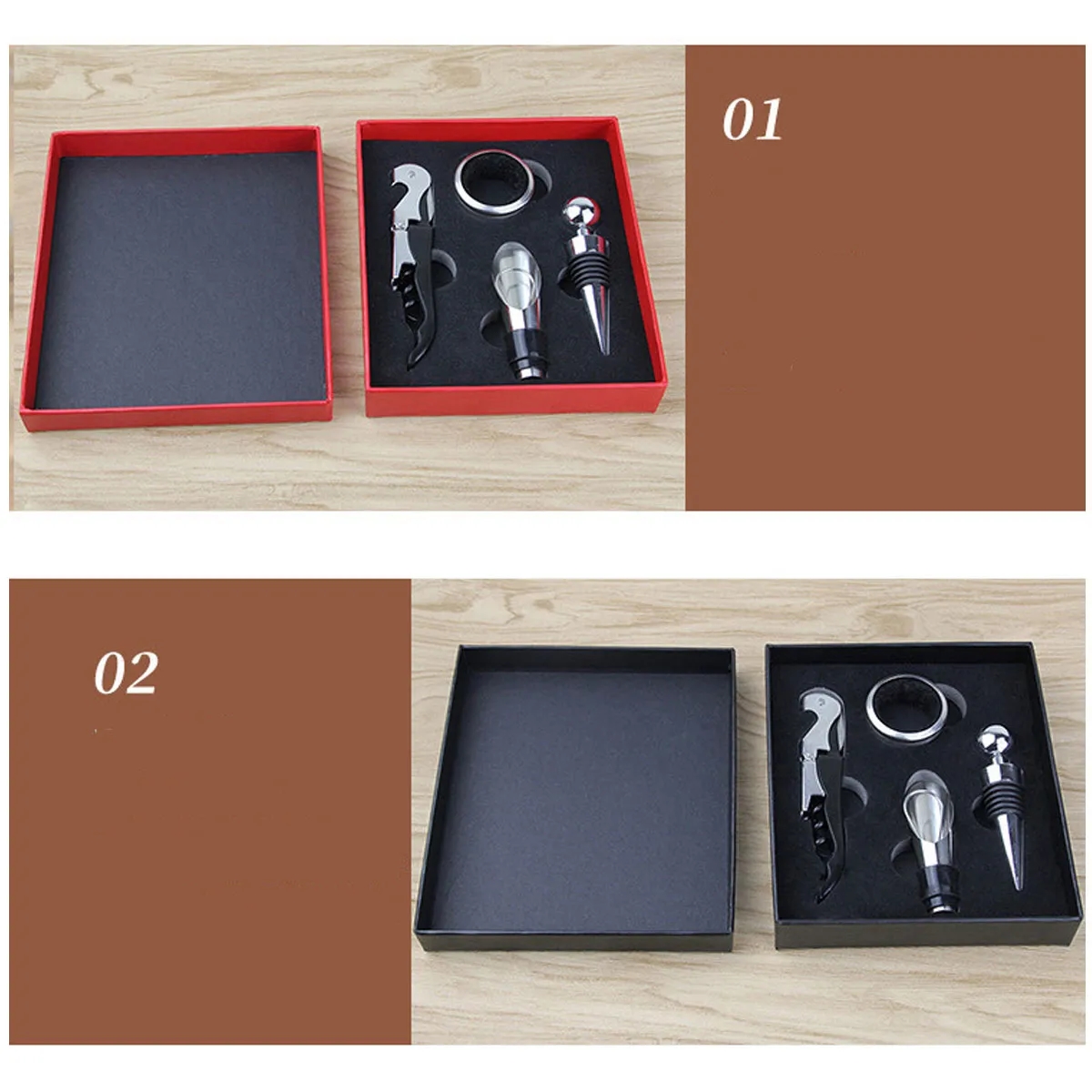 Stainless Steel Accessory Tool Wine Bottle Opener 4Pcs Set 6