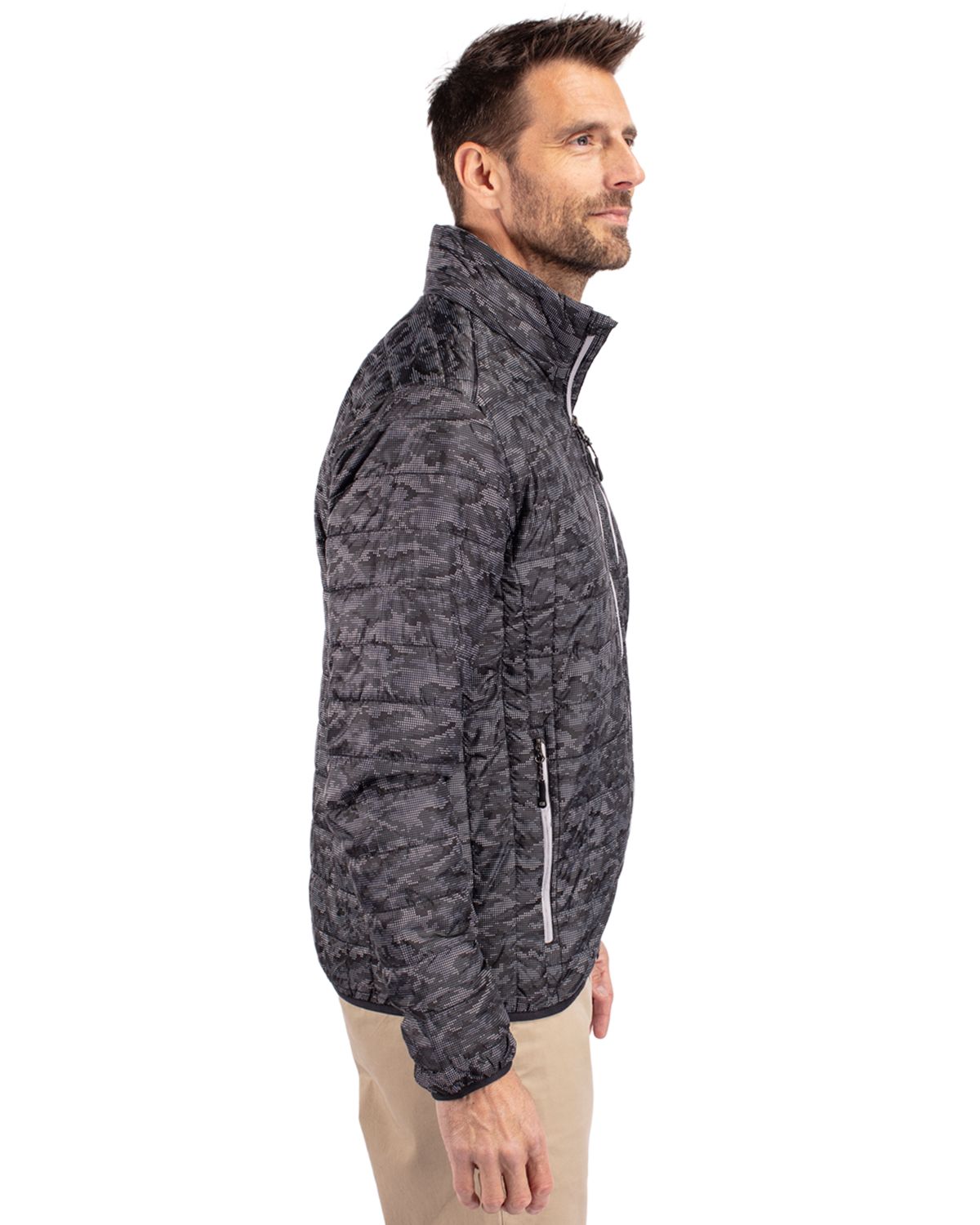 Rainier PrimaLoft Mens Eco Insulated Full Zip Printed Puffer Jacket