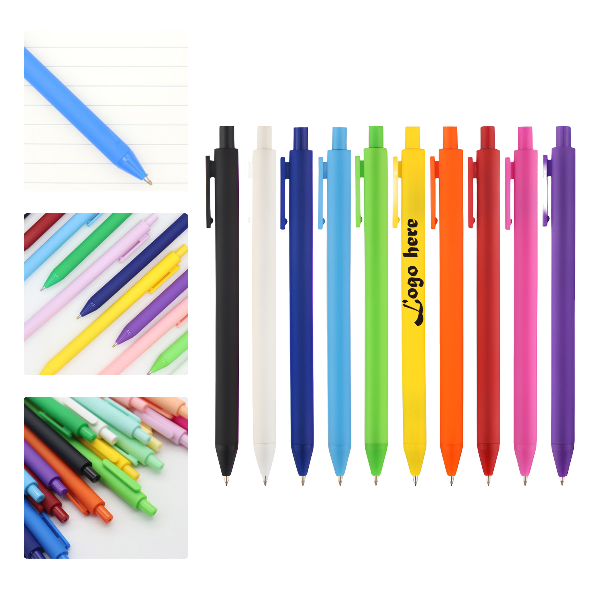 MOQ 50 Customizable Macaron Color Click Ballpoint Pen 2