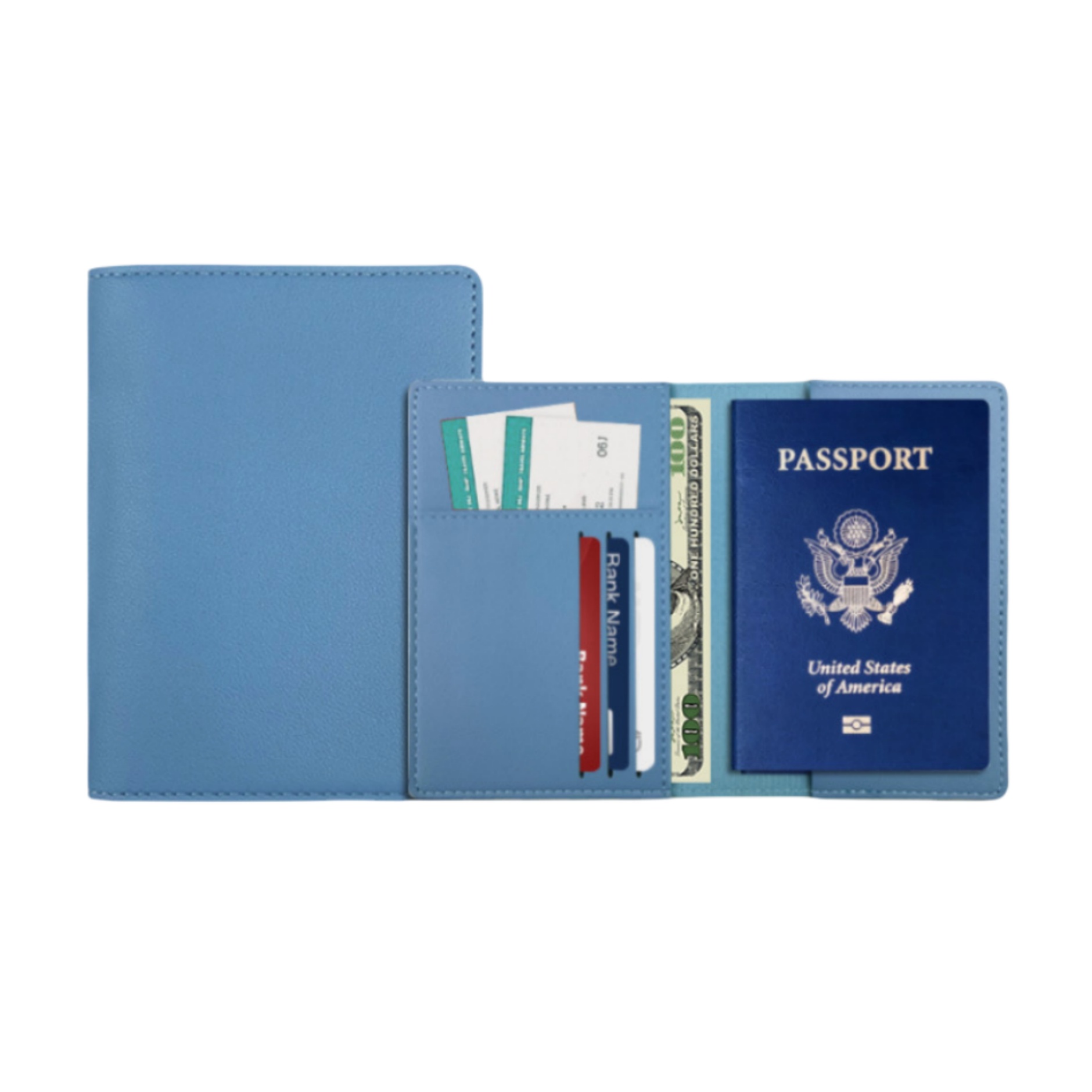 PU Leather Passport Holder with Card Slots 2