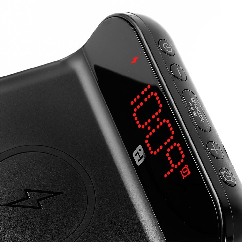 Alarm Clock With Qi Wireless Charger