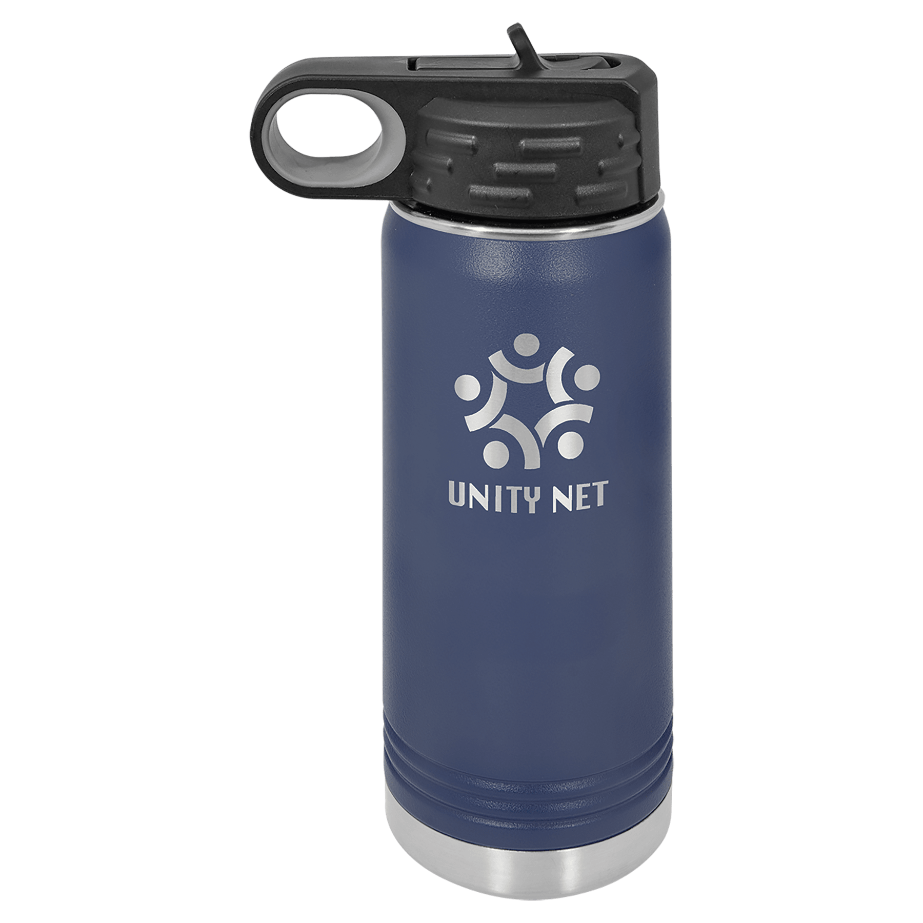20 oz. Navy Blue Laser Engraved Polar Camel Water Bottles, custom water bottle with logo imprint 2