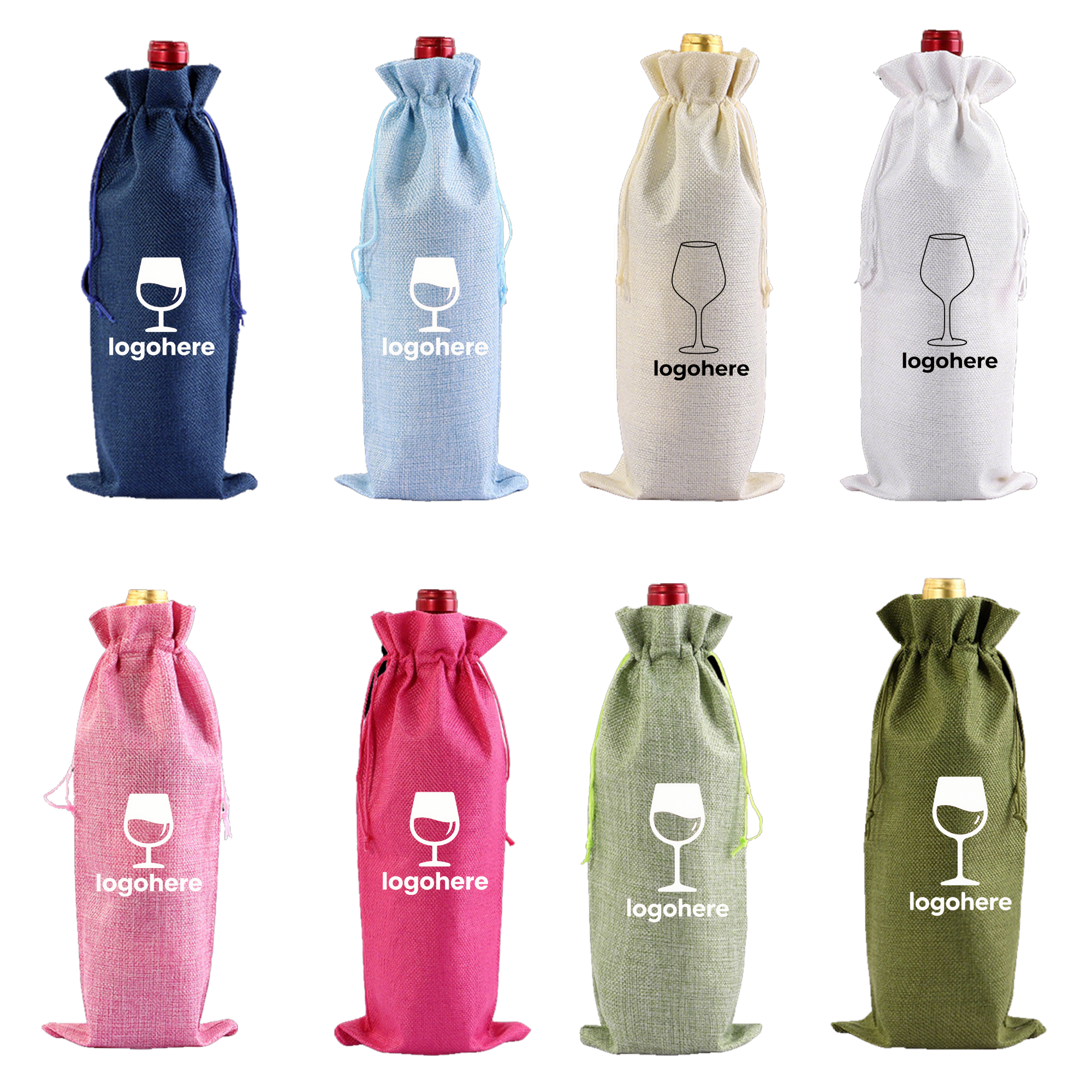 Holiday Wine Bag with Drawstring 2