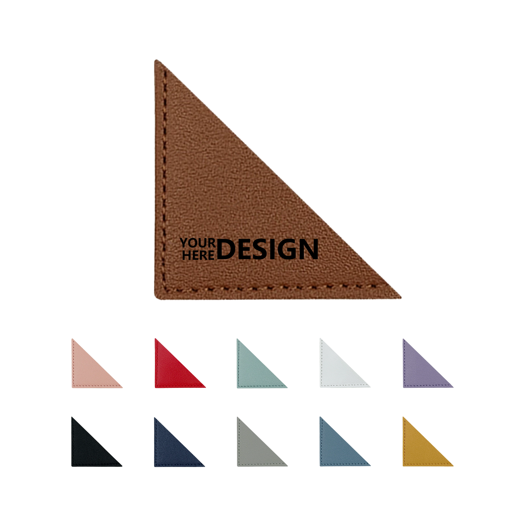 Triangular Bookmark Made Of PU Leather 2