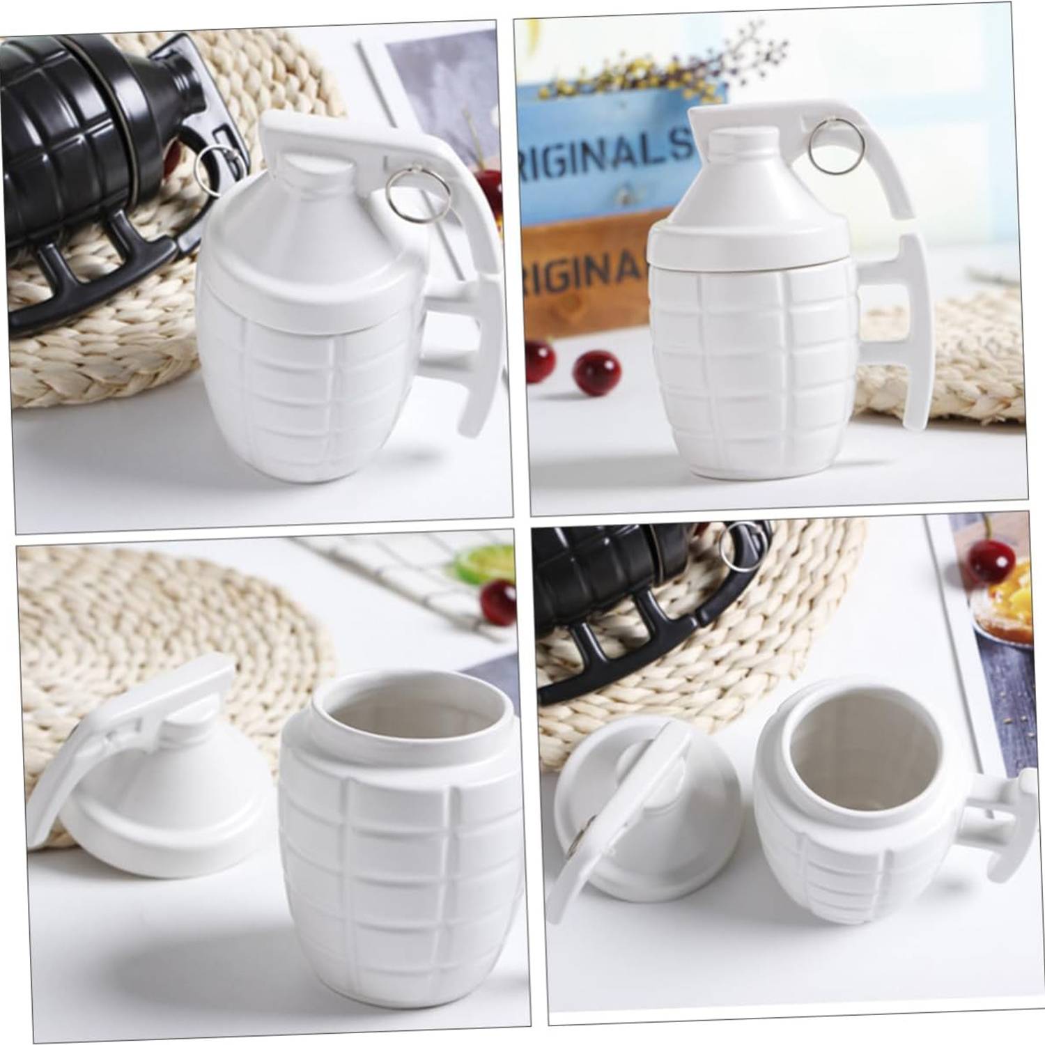 12oz Creative grenade ceramic mug 3