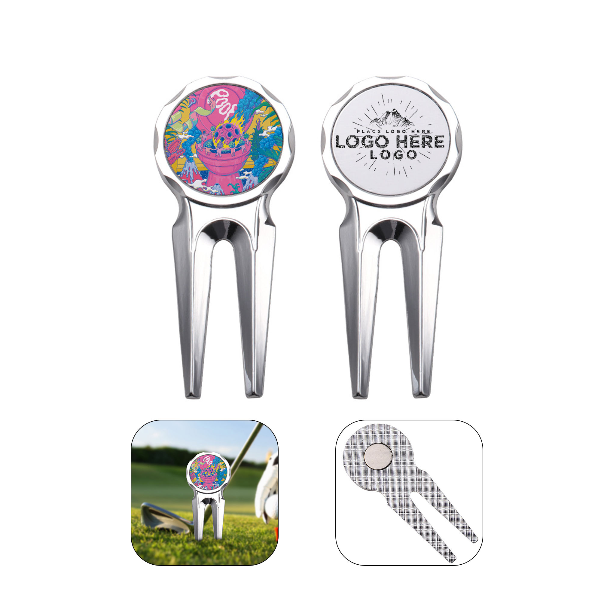 Metal Golf Divot Repair Tool 1