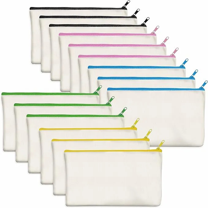 Cotton Canvas Zipper Bags, custom tote bag with logo imprint 8