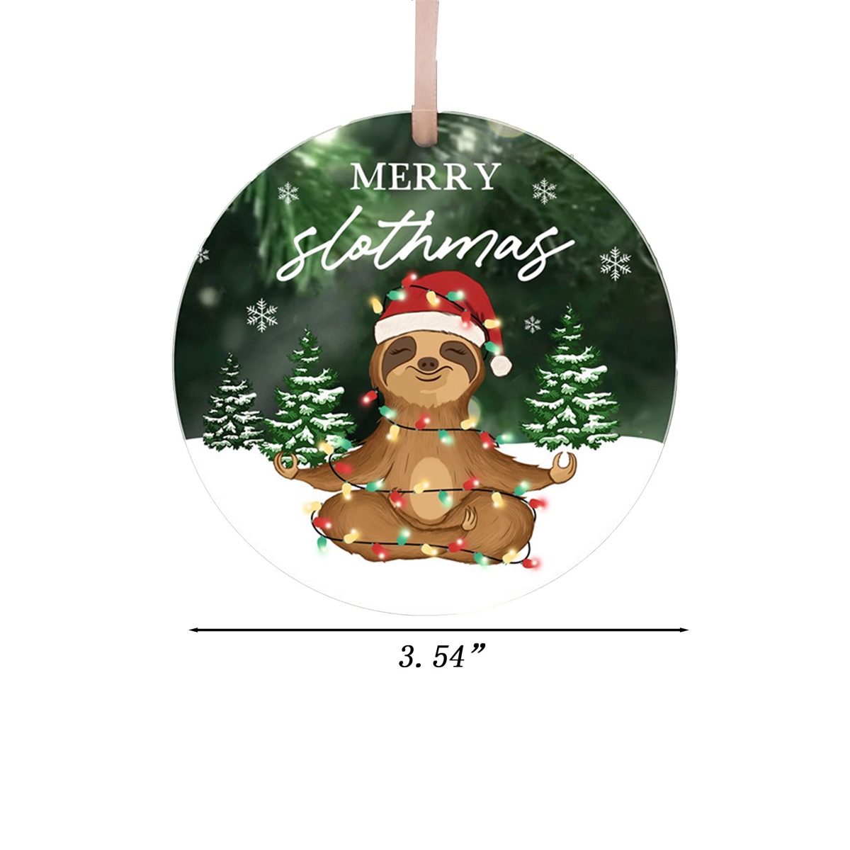 Full Color Christmas Acrylic Wedding Couple Pendant 2