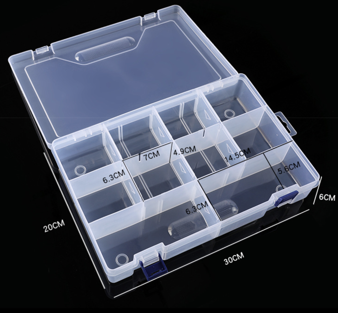 10 Grids Plastic Clear Organizer Box 8