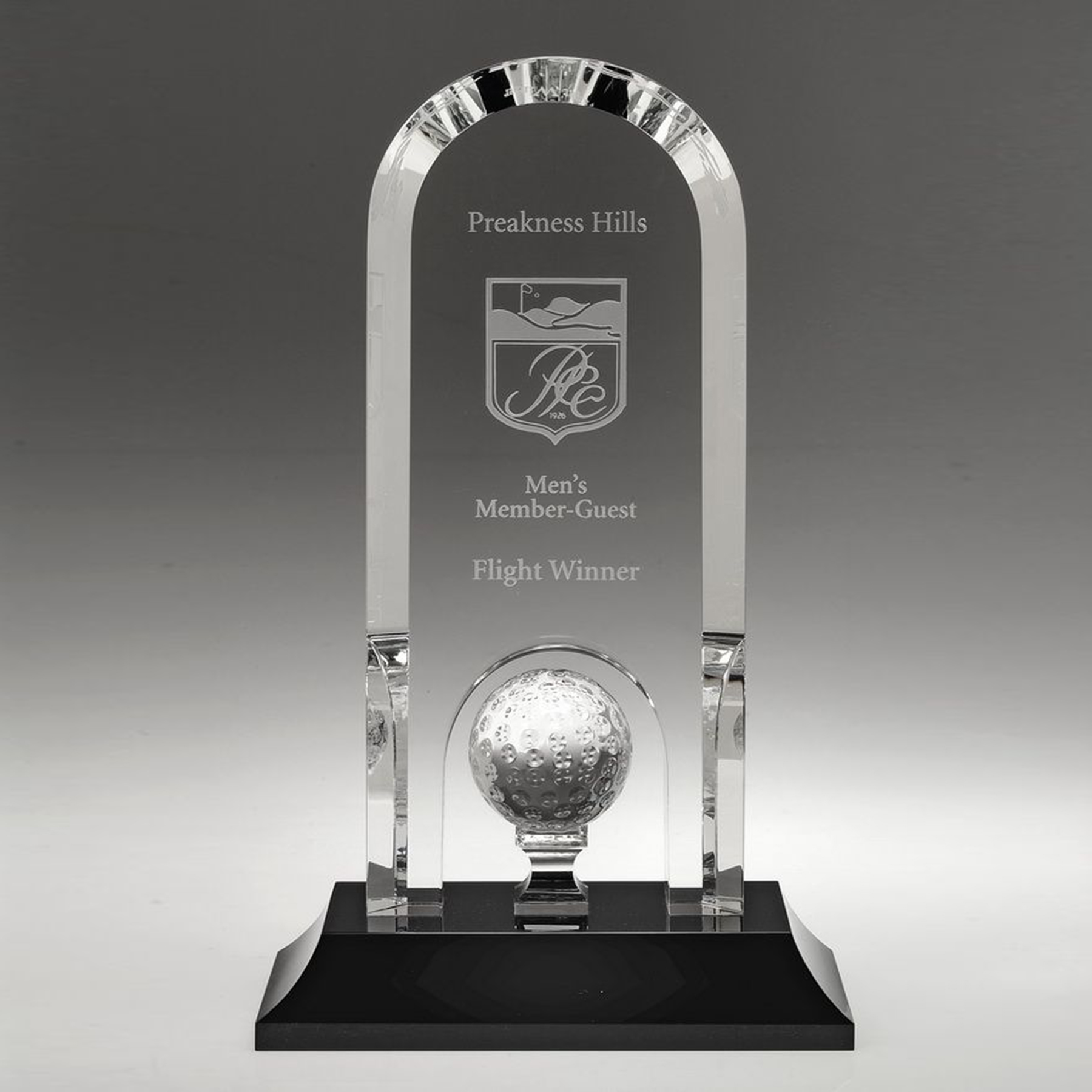 9" Crystal Award - Optima - Golf_D542CA 1